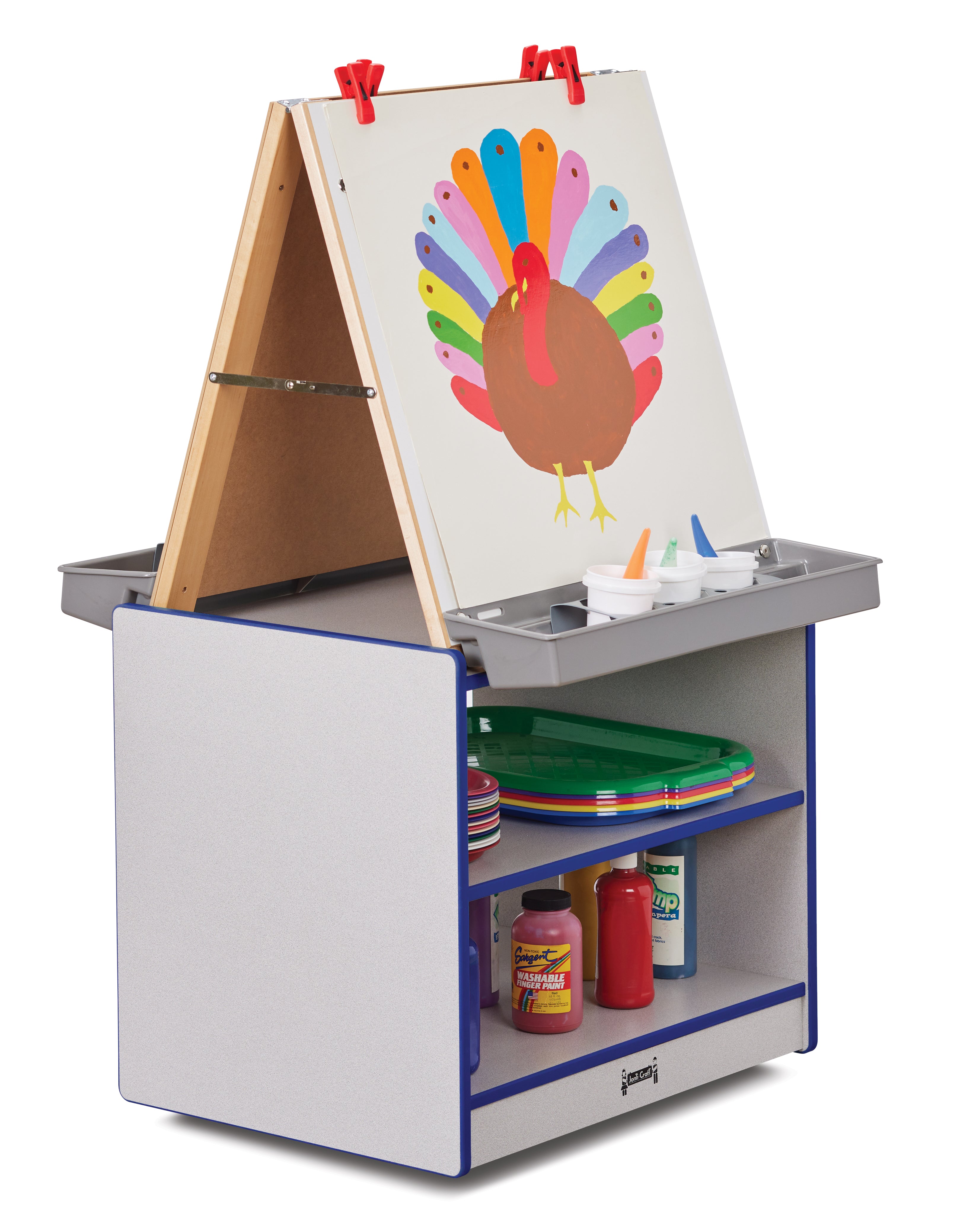 Rainbow Accents® 2 Station Art Center - Blue