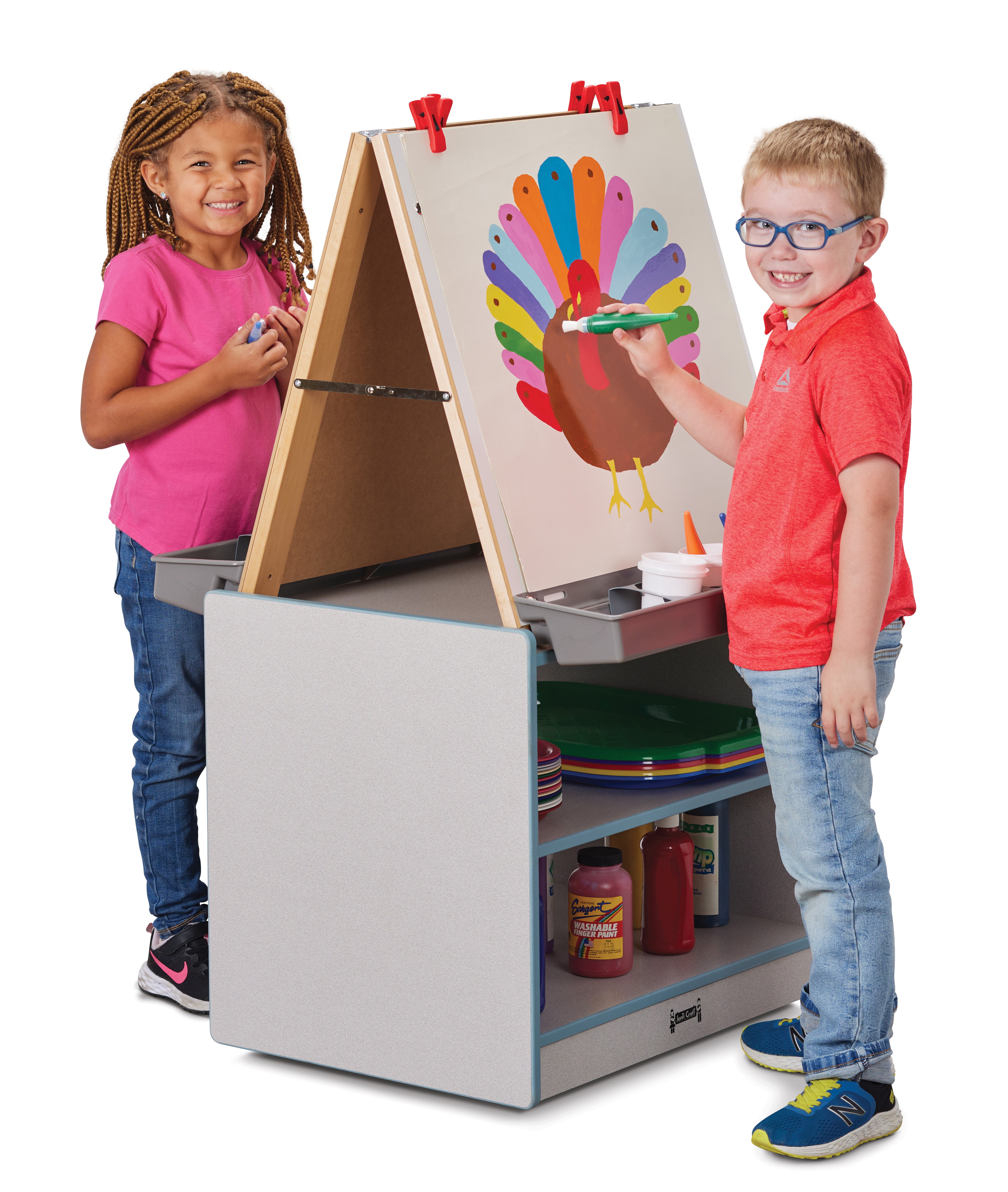 Rainbow Accents® 2 Station Art Center - Coastal Blue