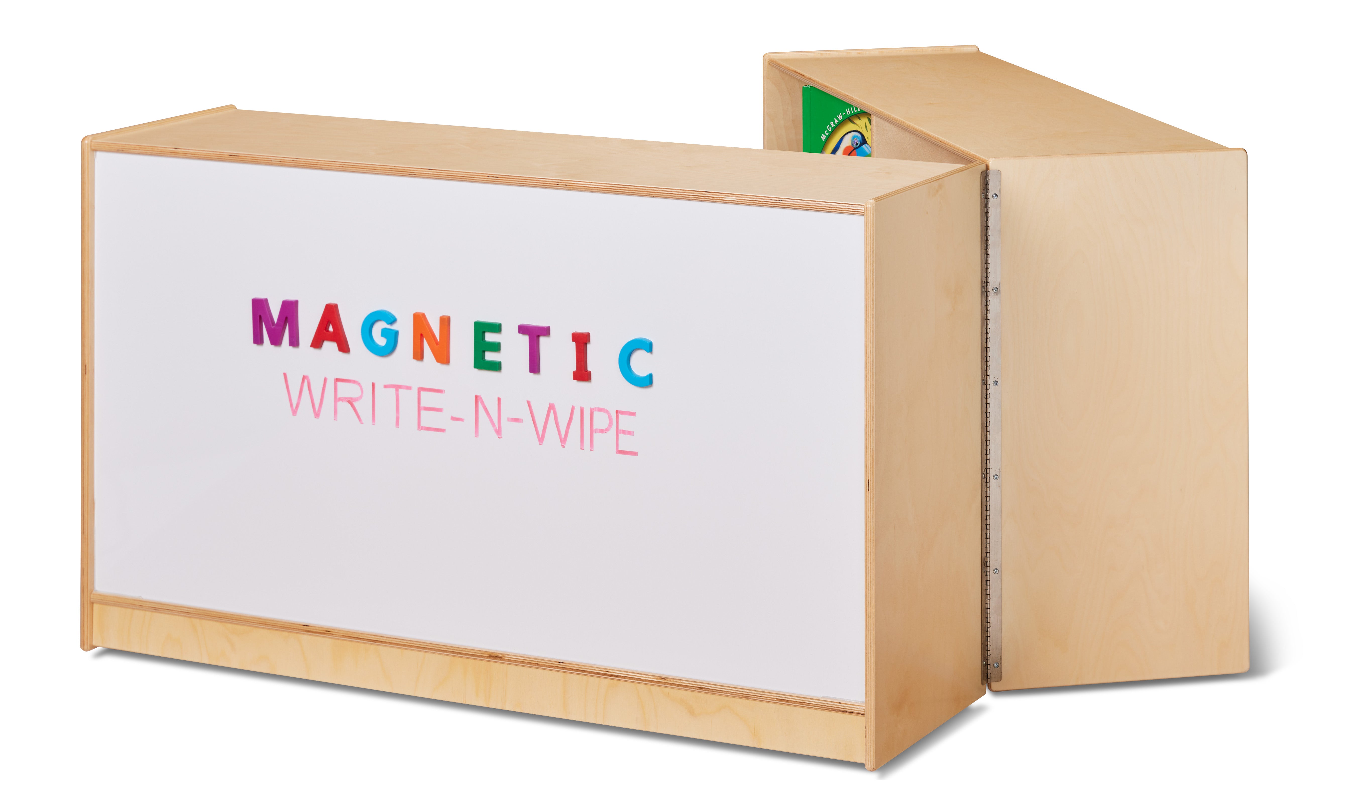 Jonti-Craft® Low Mobile Fold-n-Lock - Magnetic Write-n-Wipe Back