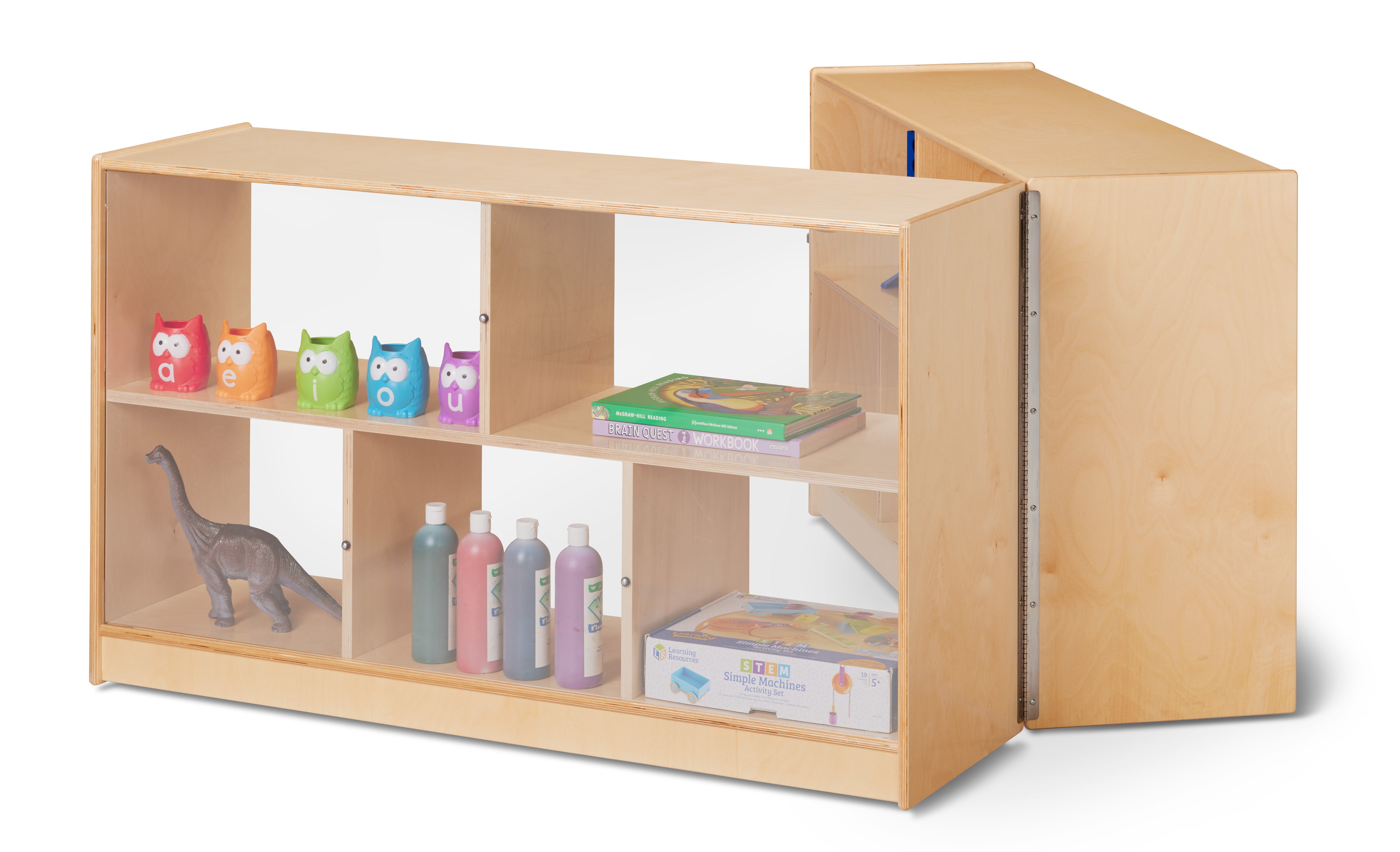 Jonti-Craft® Low Mobile Fold-n-Lock - See-Thru Back