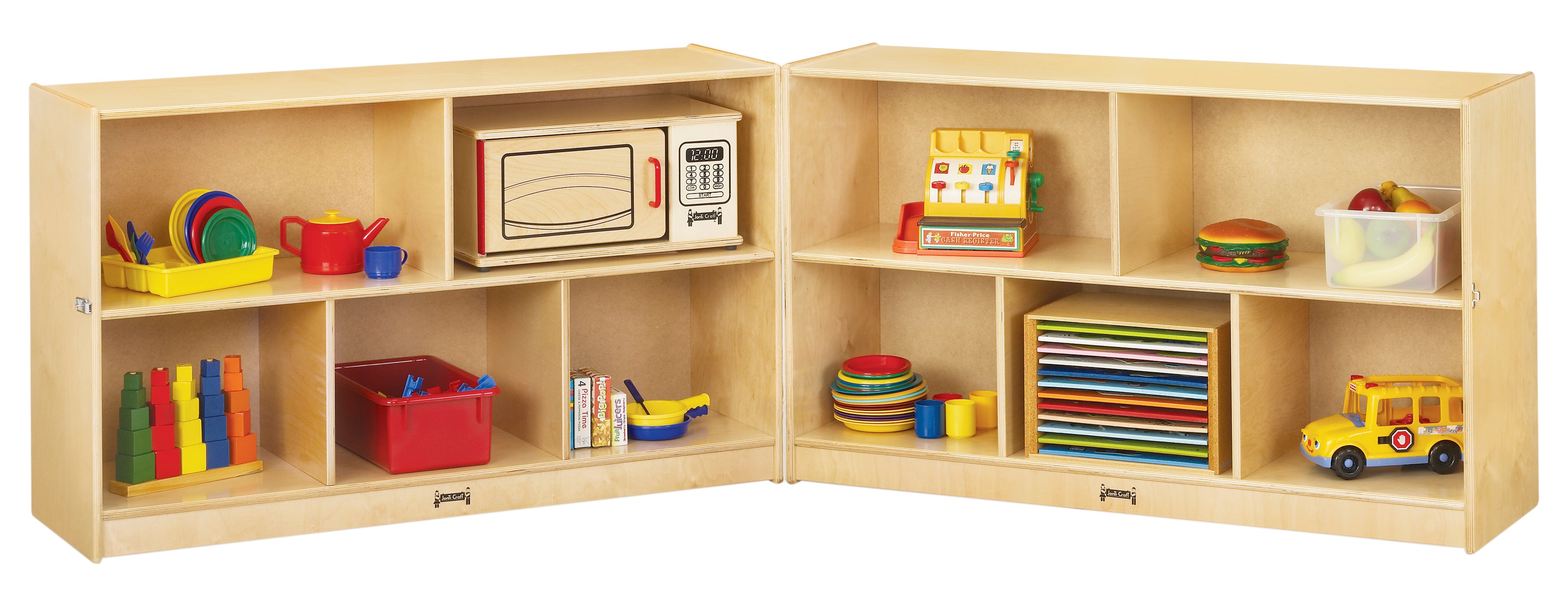 Jonti-Craft® Low Mobile Fold-n-Lock - Plywood Back
