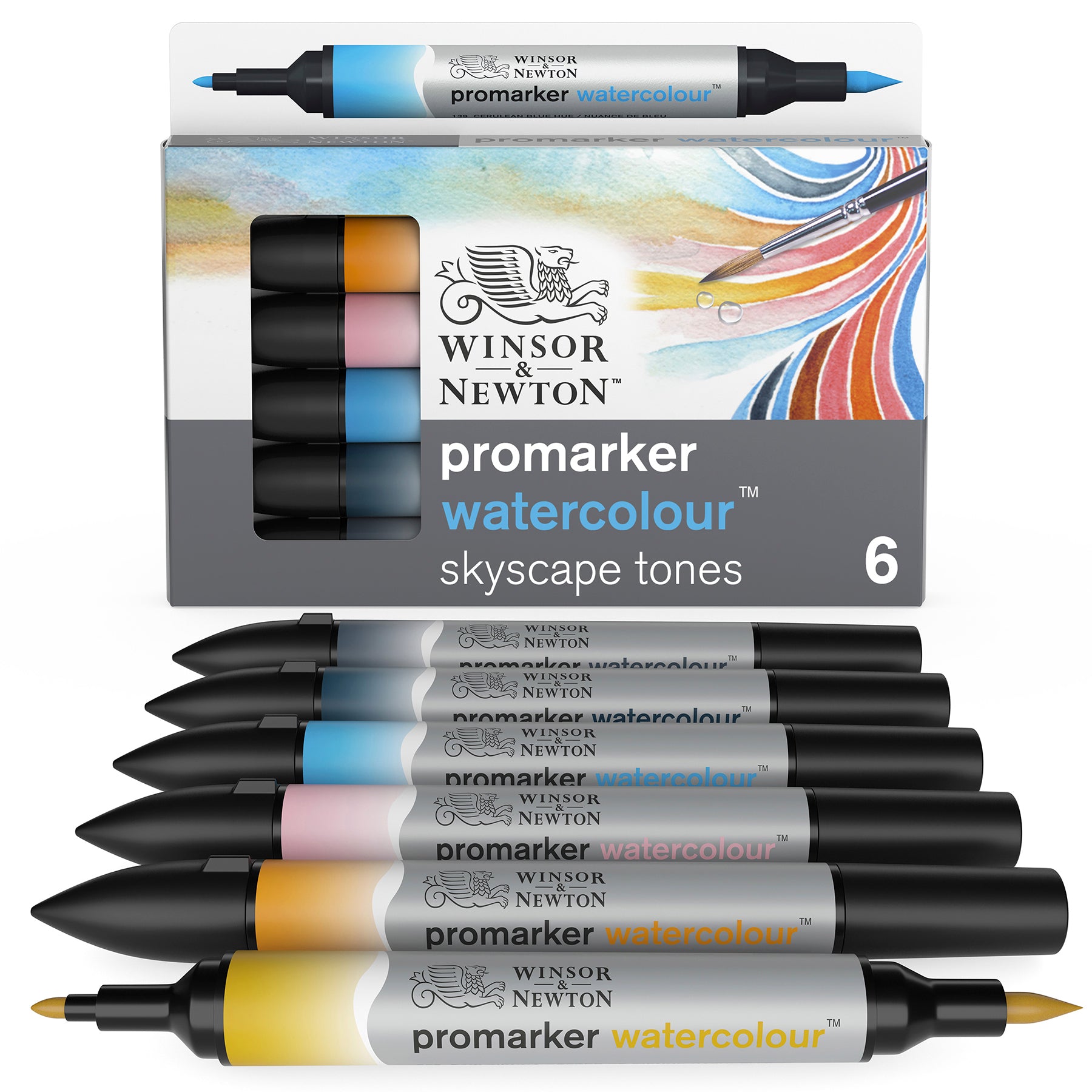 WN ProMarker Watercolour 6 Sky Tones