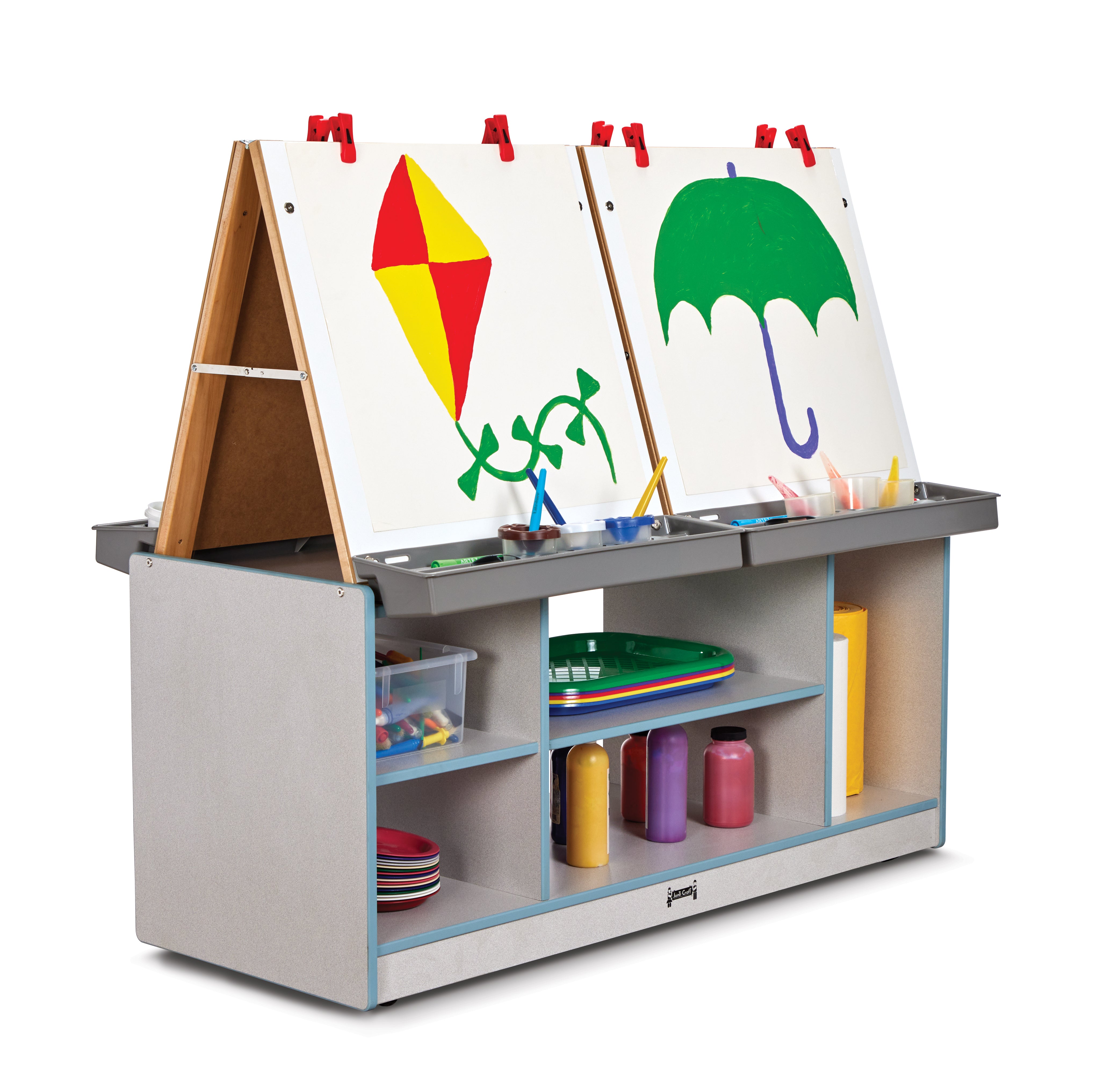 Rainbow Accents® 4 Station Art Center - Coastal Blue