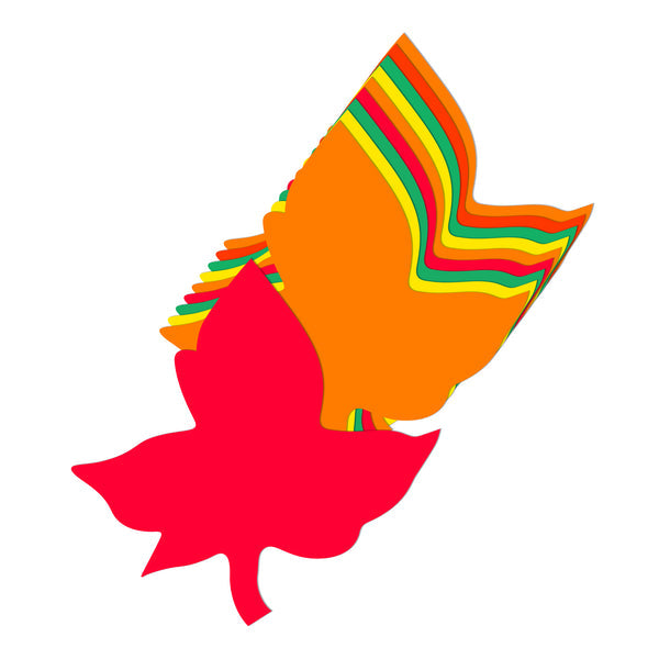 Bright Cutouts - 240 ct., 6" Leaf, Asst'd Colors