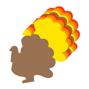 Bright Cutouts - 40 ct., 5.5" Turkey, Asst'd Colors