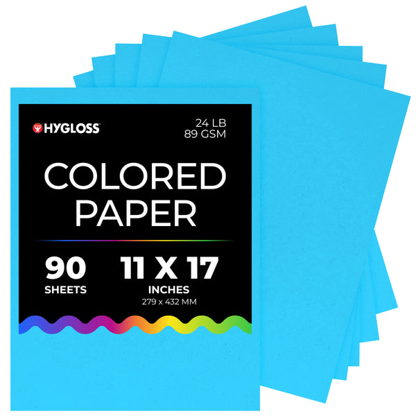 Hygloss Colored Paper - 11"x17", 90 count, Light Blue