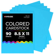 Hygloss Colored Cardstock - 8.5"x11", 90 sheets, Light Blue