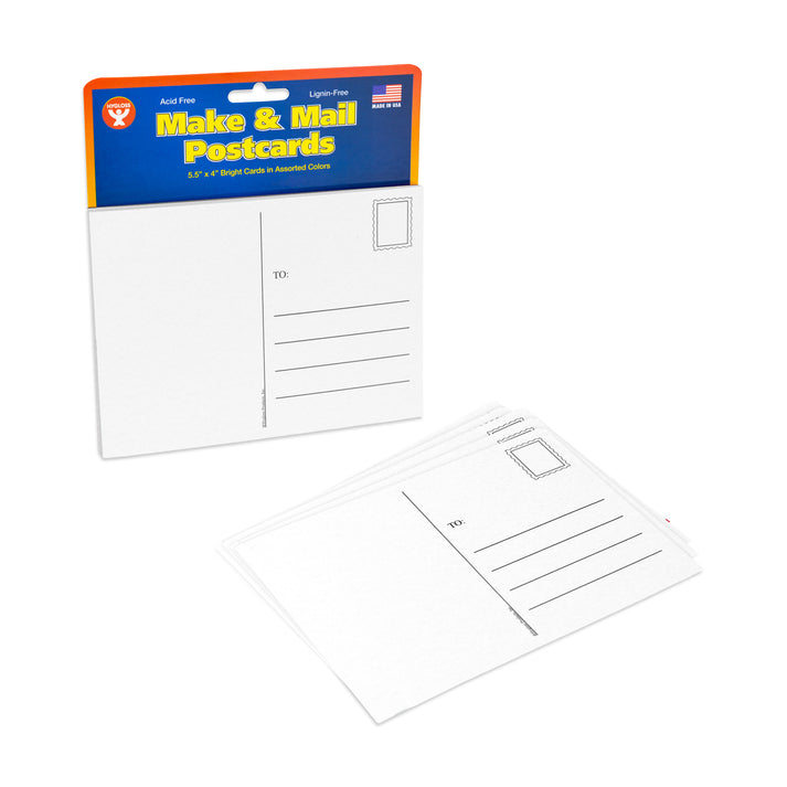 Make & Mail Postcards - 4" x 5.5" - 25 Welcome, Assorted Colors