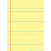 Smart Poly® Single Sided PosterMat Pals® Space Savers, Yellow Notebook Paper, 13" x 9.5"