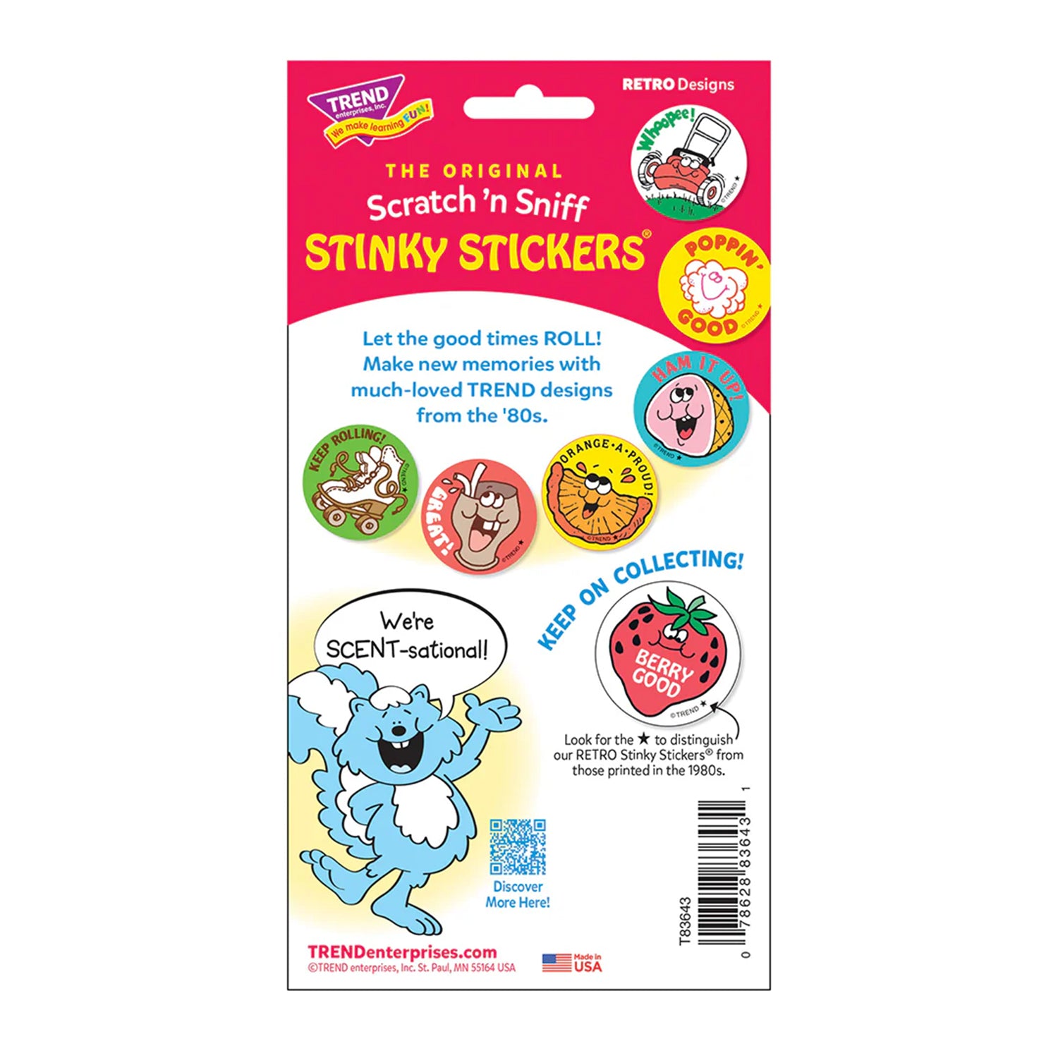 Happy Birthday!/Party Time scent Retro Scratch 'n Sniff Stinky Stickers®, 24 ct.