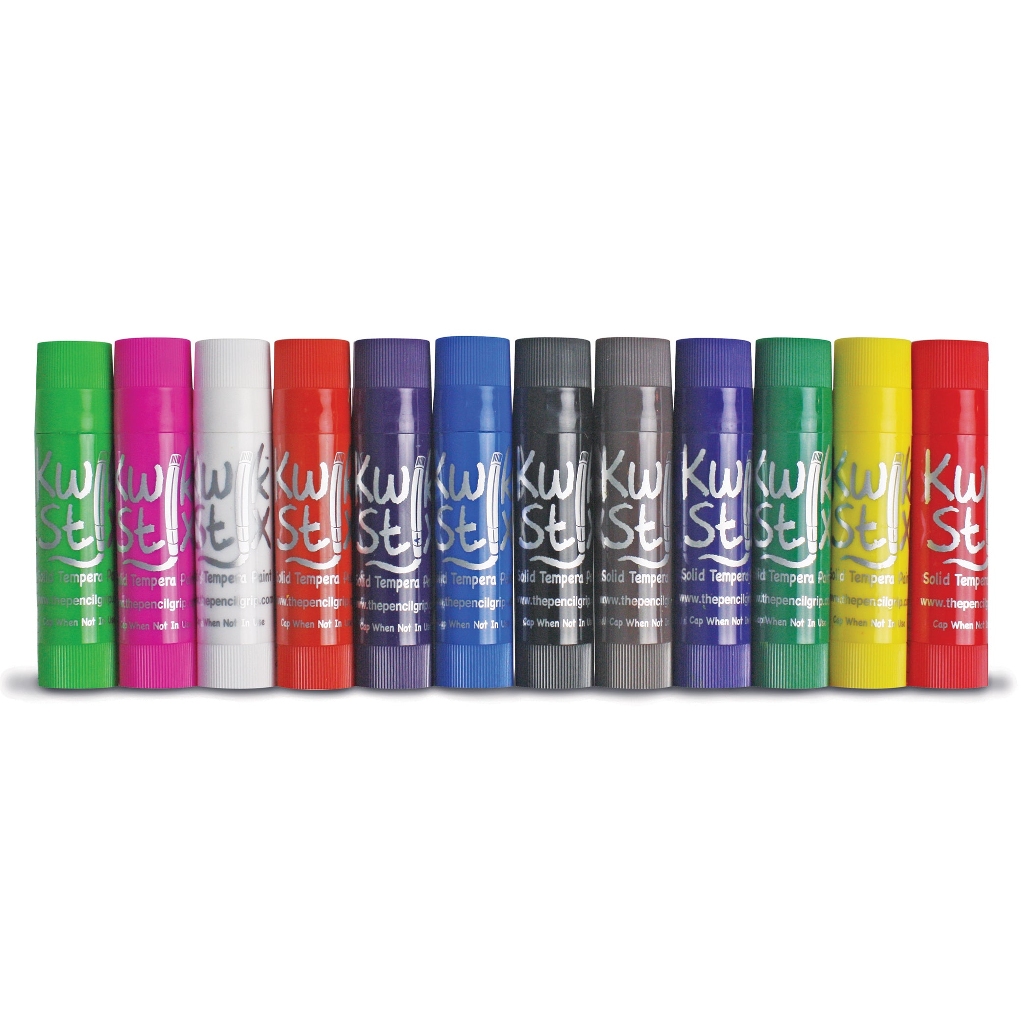 Solid Tempera Paint Stick, 12 Primary Colors