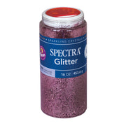 Spectra® Glitter Sparkling Crystals, Pink, 1 lb., 1 Jar