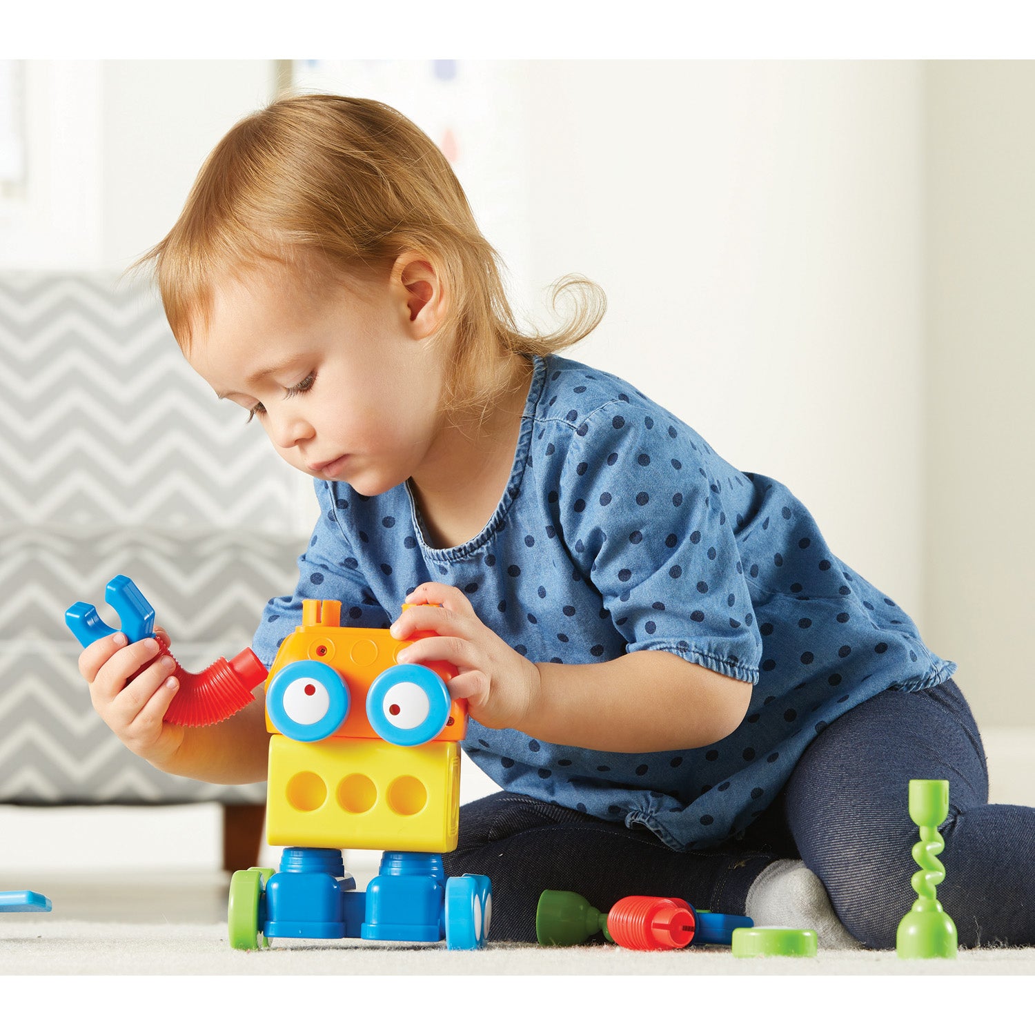 1-2-3 Build It!™ Robot Factory, 18 Pieces