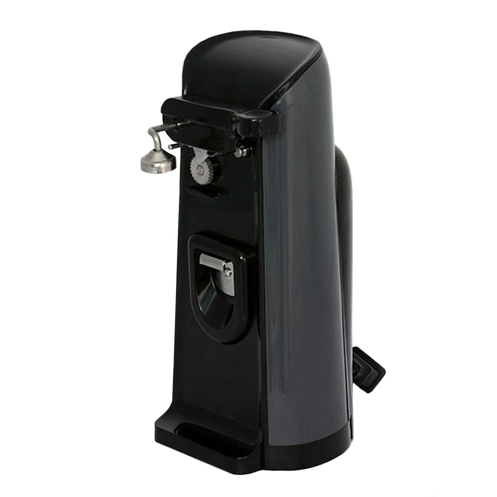 Brentwood J-30B Tall Electric Can Opener with Knife Sharpener & Bottle Opener, Black