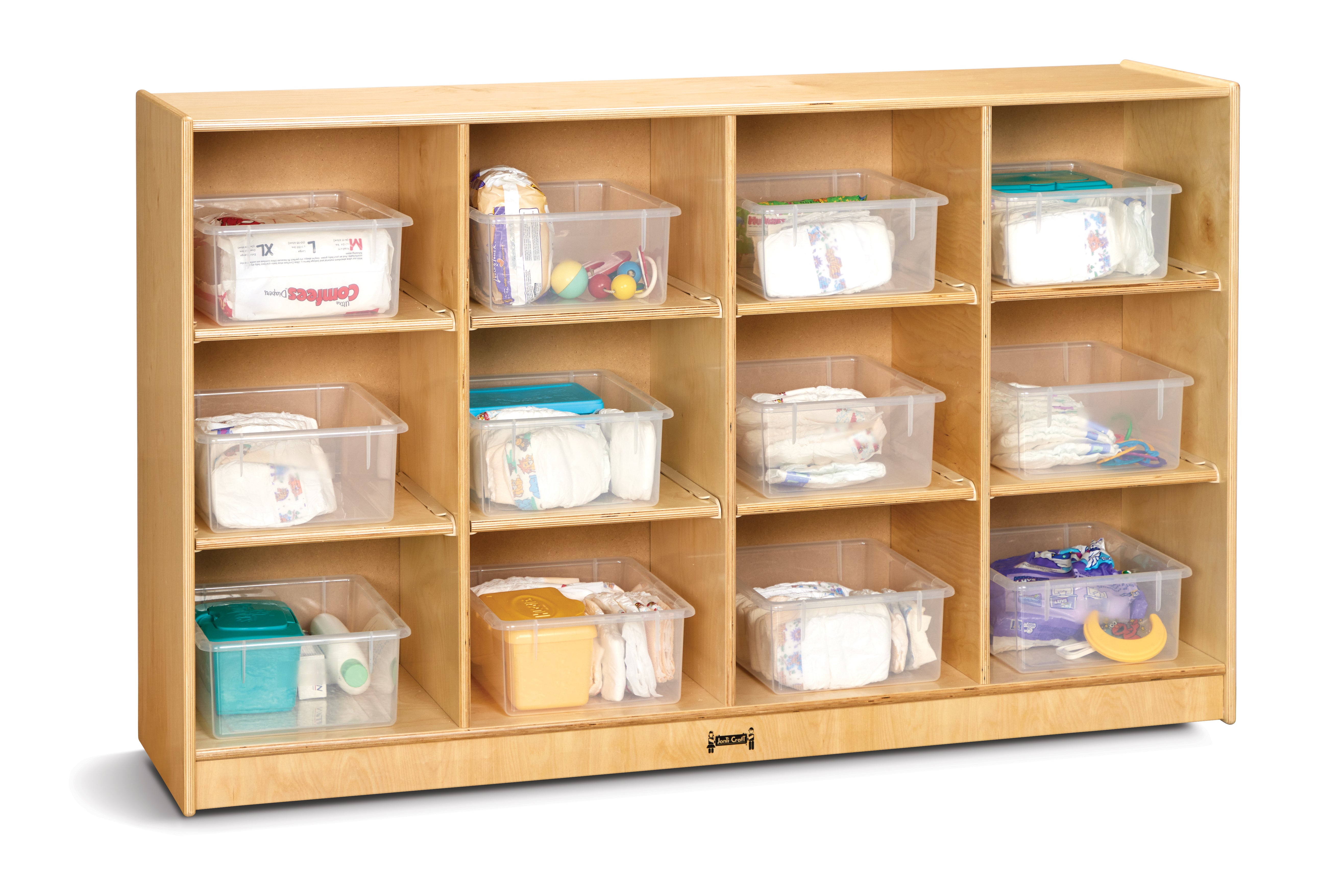 Jonti-Craft® 12 Tub Large Mobile Unit - with Clear Tubs