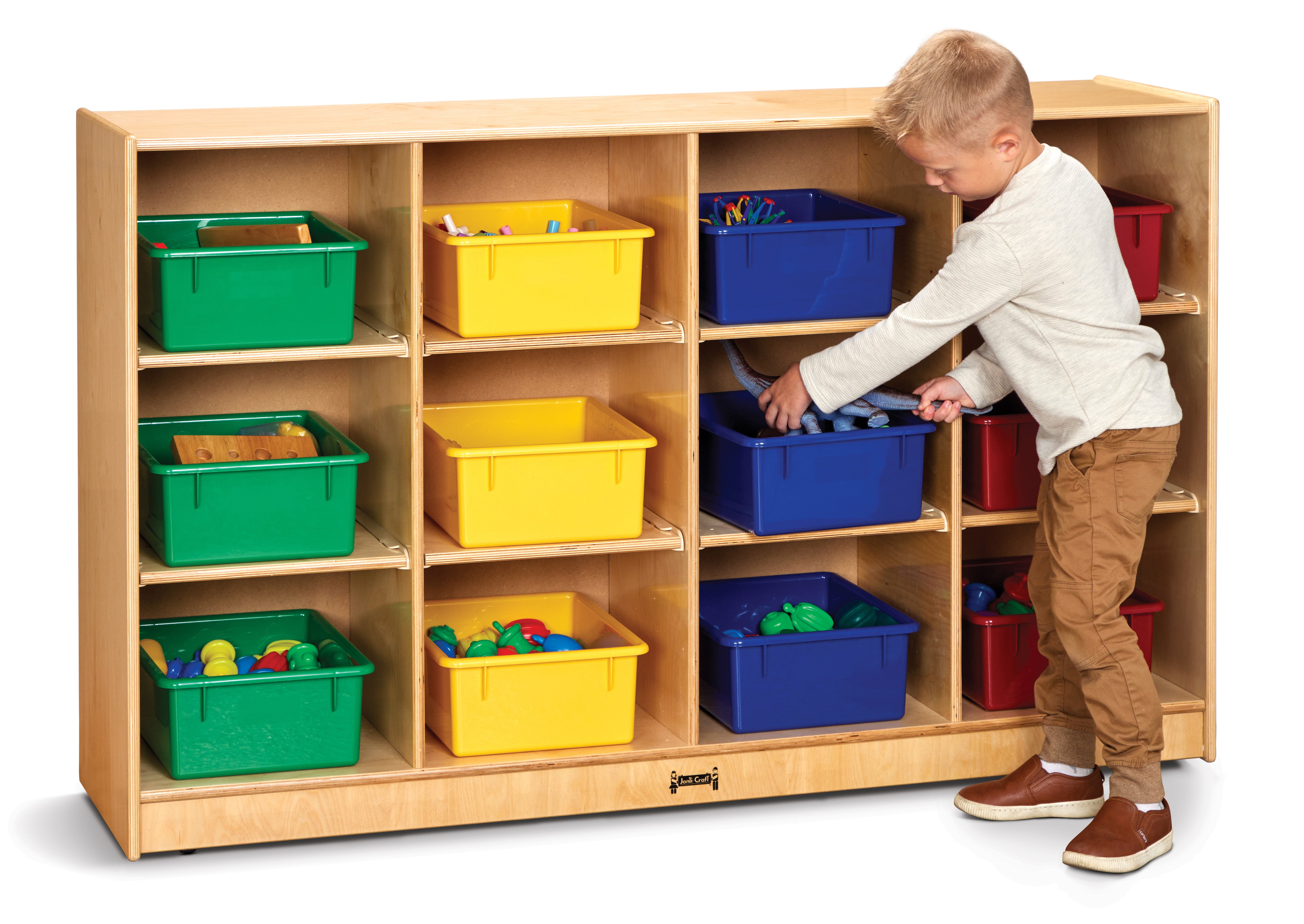 Jonti-Craft® 12 Tub Large Mobile Unit - with Colored Tubs