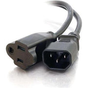 C2G 03132 18 AWG Monitor Power Adapter Cord - IEC320C14 to NEMA 5-15R  TAA Compliant  Black (3 Feet  0.91 Meters)