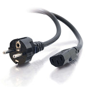 C2G 03138 14 AWG European Power Cord - CEE7/7 to IEC320C13  TAA Compliant  Black (8.20 Feet  2.5 Meters)