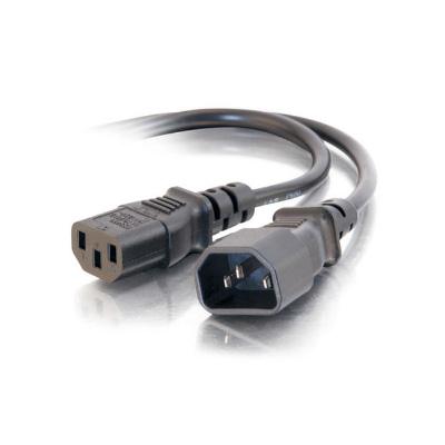C2G 10ft Power Extension Cord - 18 AWG - IEC320C14 to IEC320C13 - Female - Male - 10ft - Black