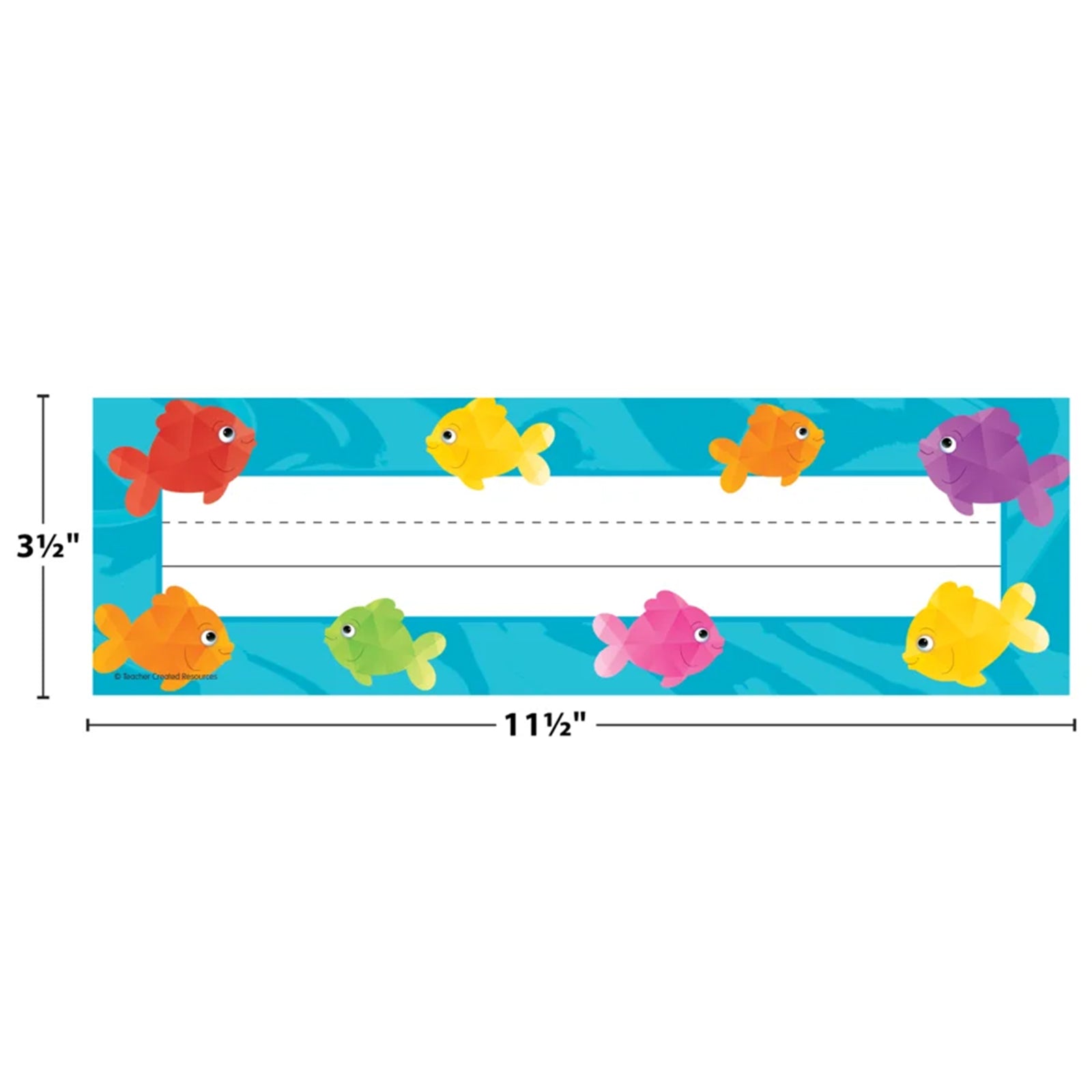 Colorful Fish Flat Name Plates, Pack of 36