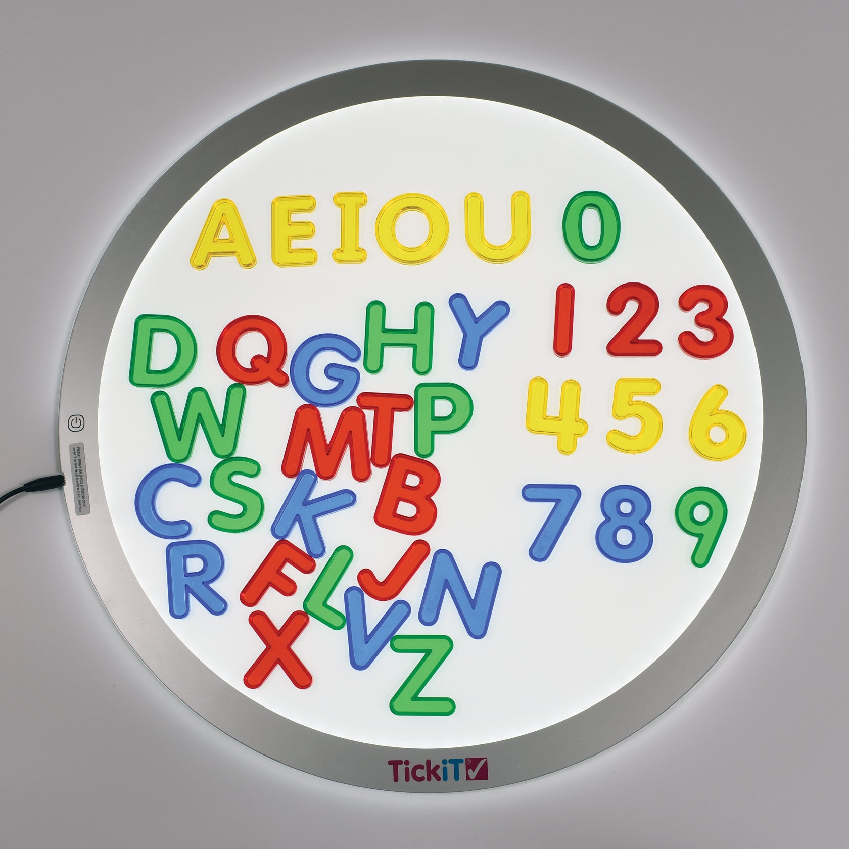 Transparent Letters and Numbers - Mini Jar - Set of 36