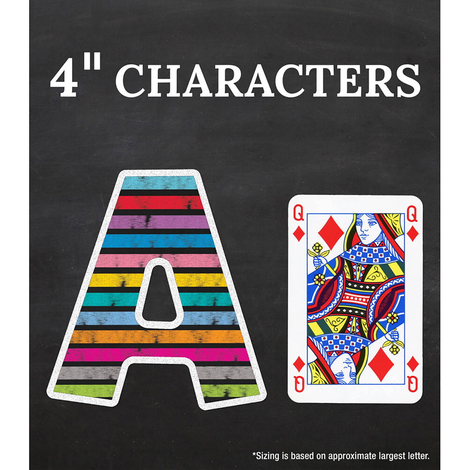 Colorful Chalkboard Combo Pack EZ Letters, 219 Pieces