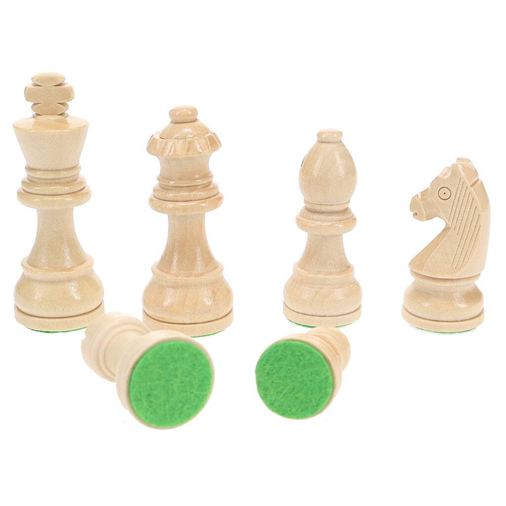 Black Stained Wood Staunton Weighted Chess Pieces, 3 in. King