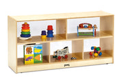 Jonti-Craft® Toddler Single Mobile Storage Unit - 18" Deep - See-Thru Back