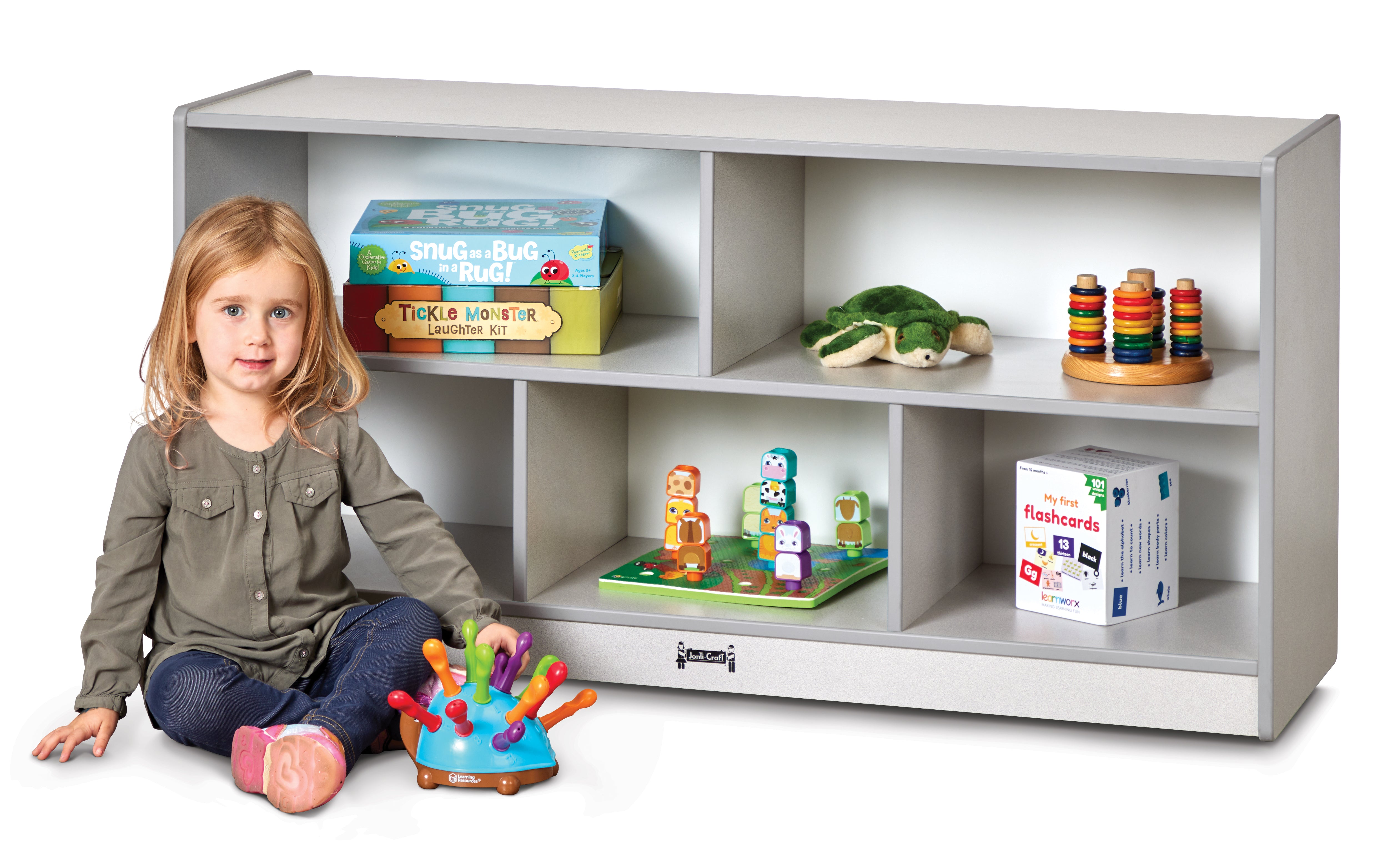 Rainbow Accents® Toddler Single Mobile Storage Unit  - Gray