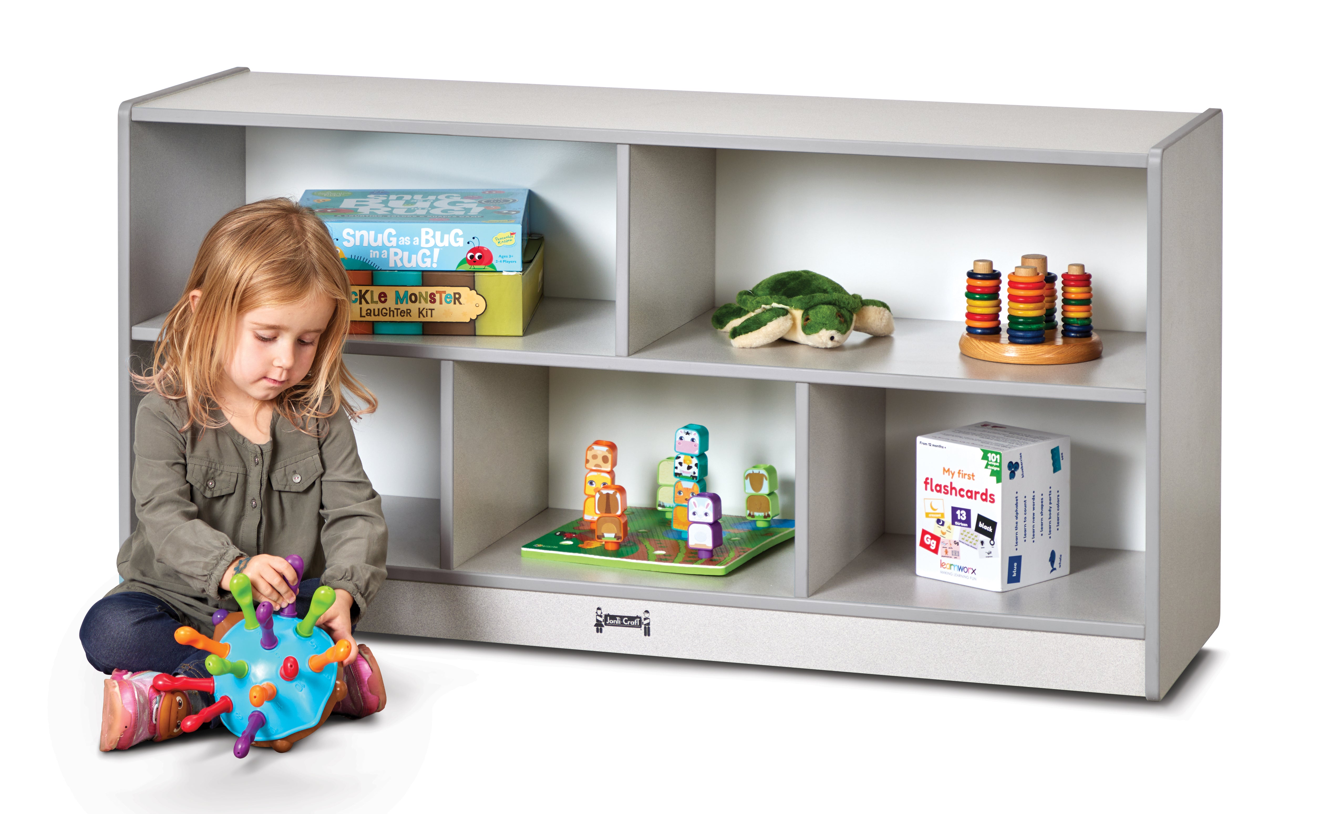 Rainbow Accents® Toddler Single Mobile Storage Unit  - Gray