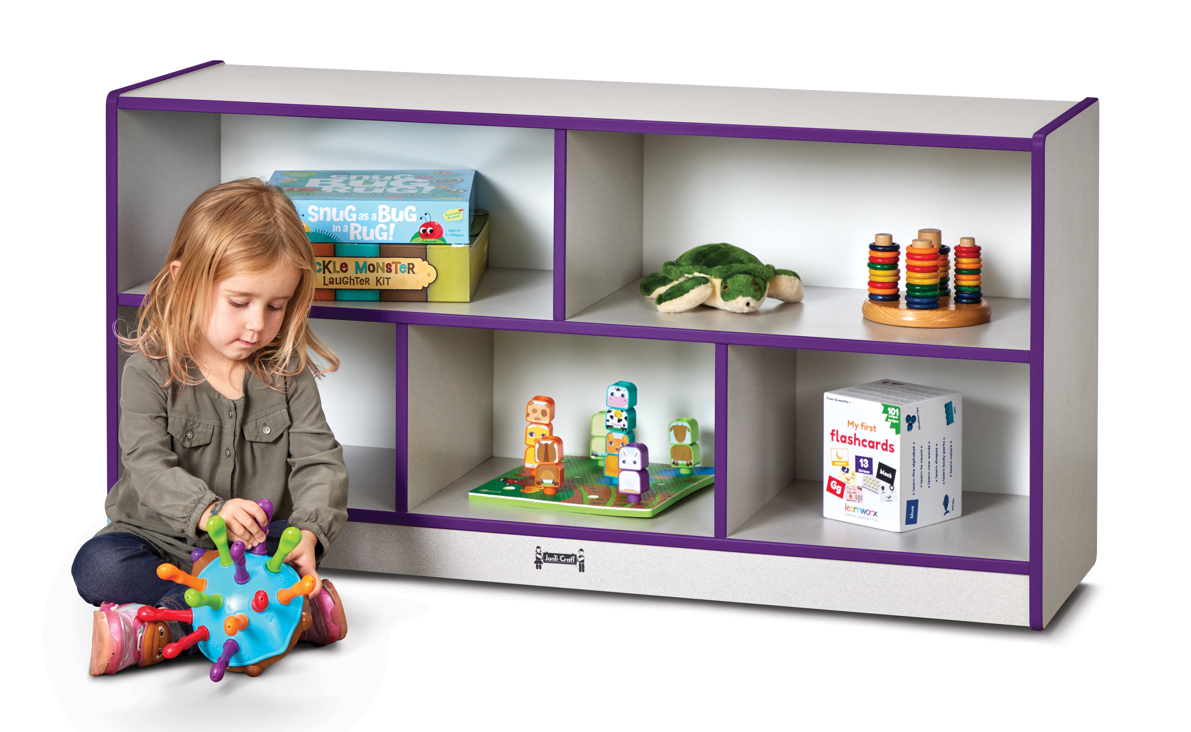 Rainbow Accents® Toddler Single Mobile Storage Unit - Purple