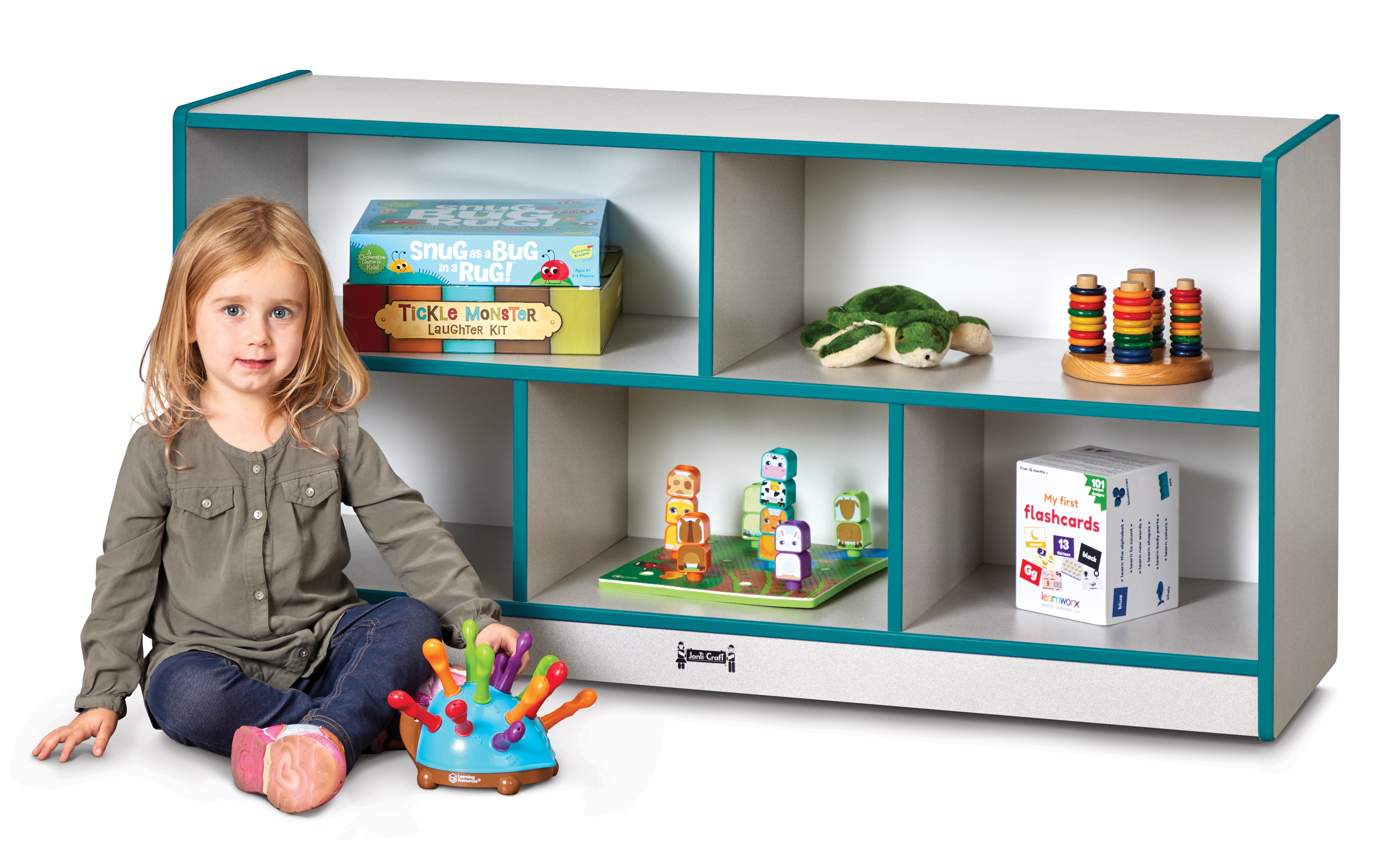 Rainbow Accents® Toddler Single Mobile Storage Unit - Teal