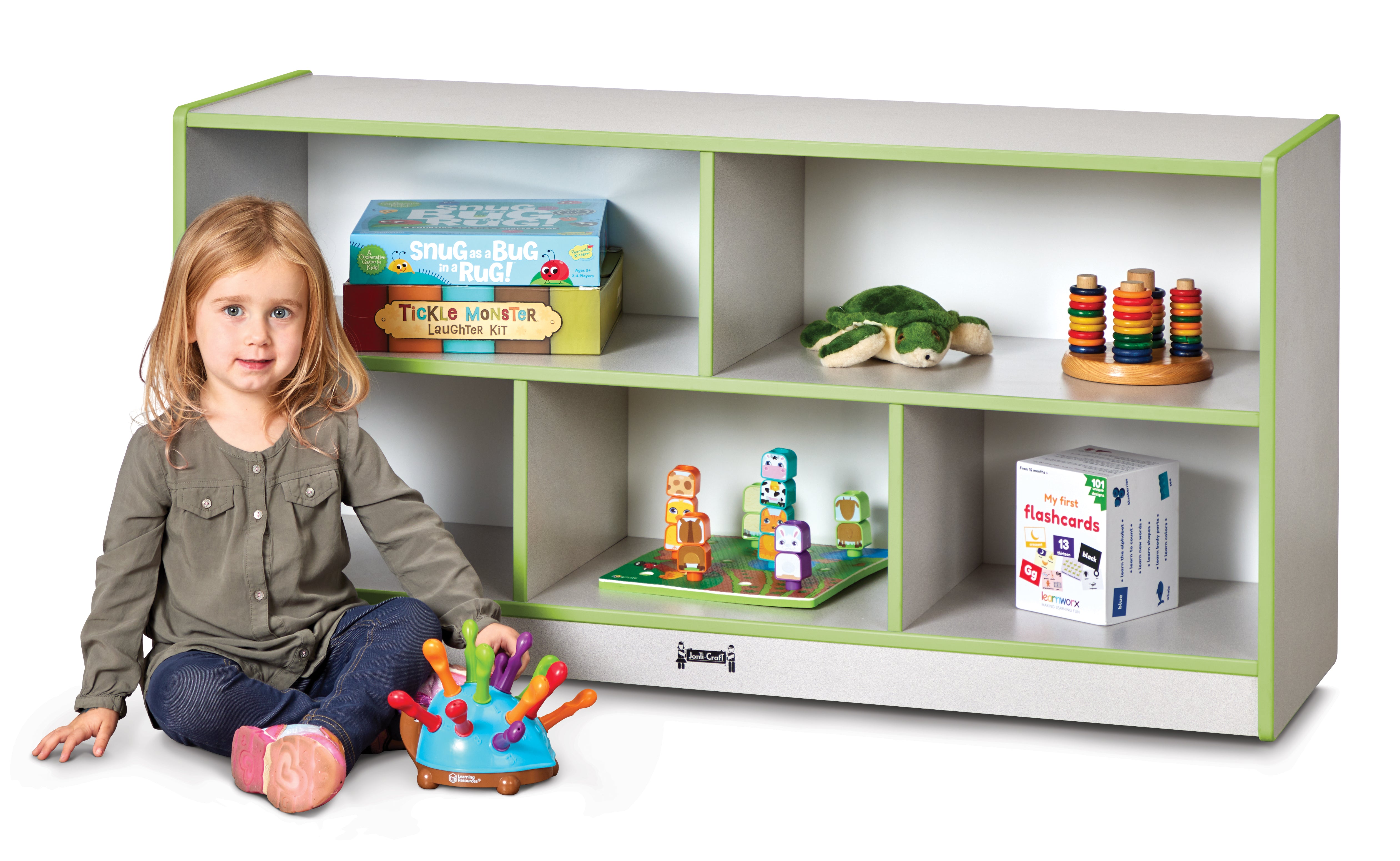 Rainbow Accents® Toddler Single Mobile Storage Unit - Key Lime Green