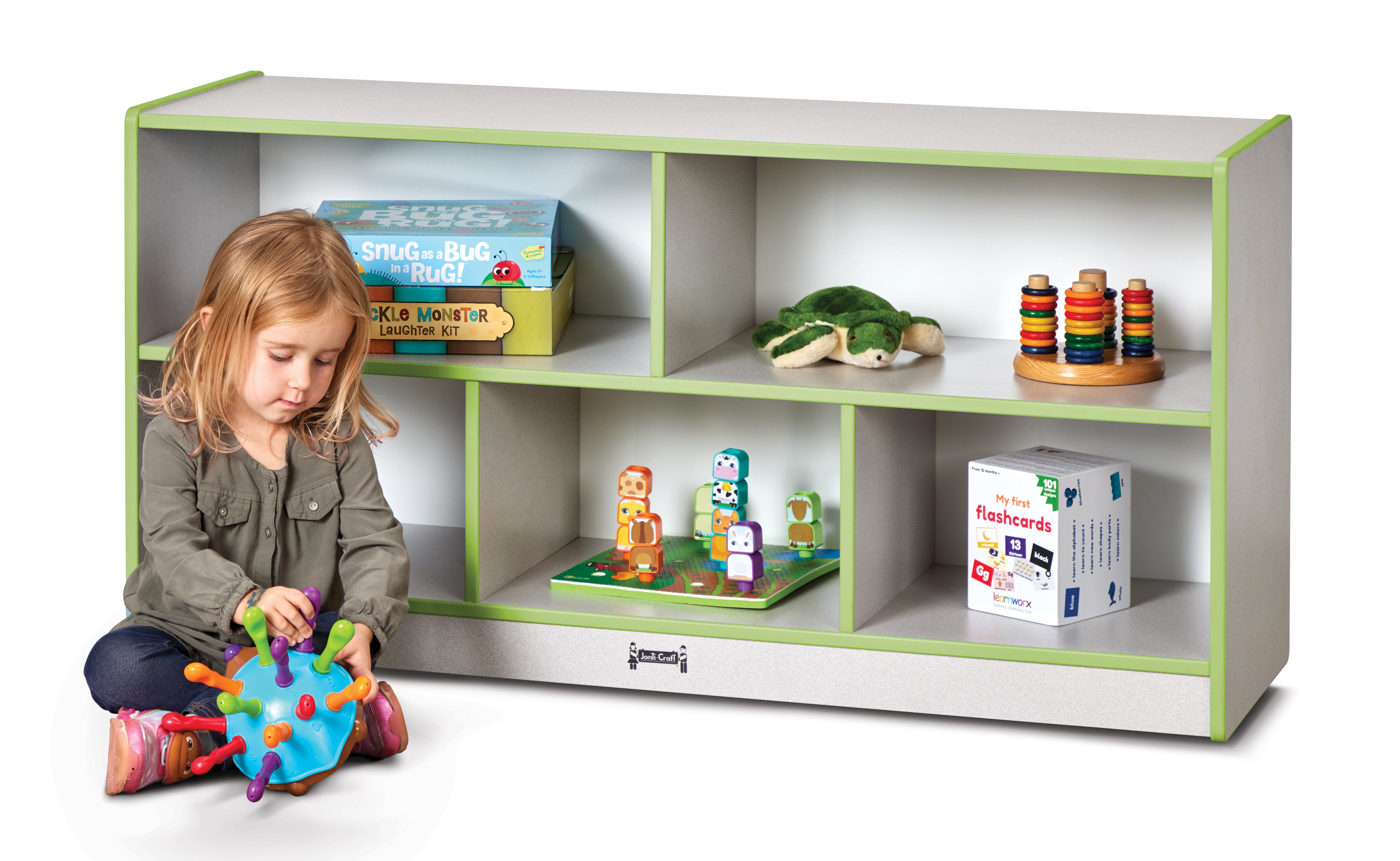 Rainbow Accents® Toddler Single Mobile Storage Unit - Key Lime Green