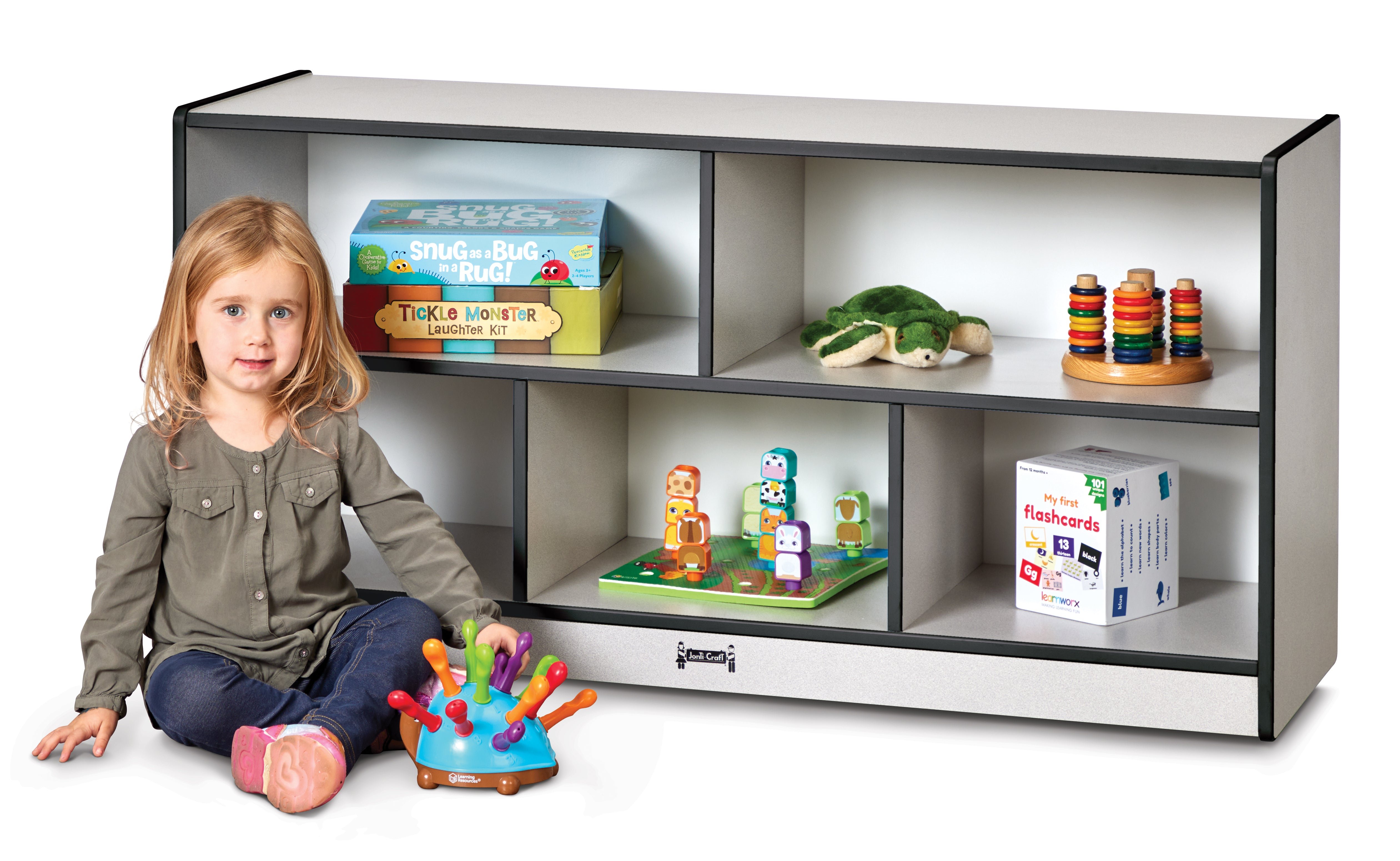 Rainbow Accents® Toddler Single Mobile Storage Unit - Black