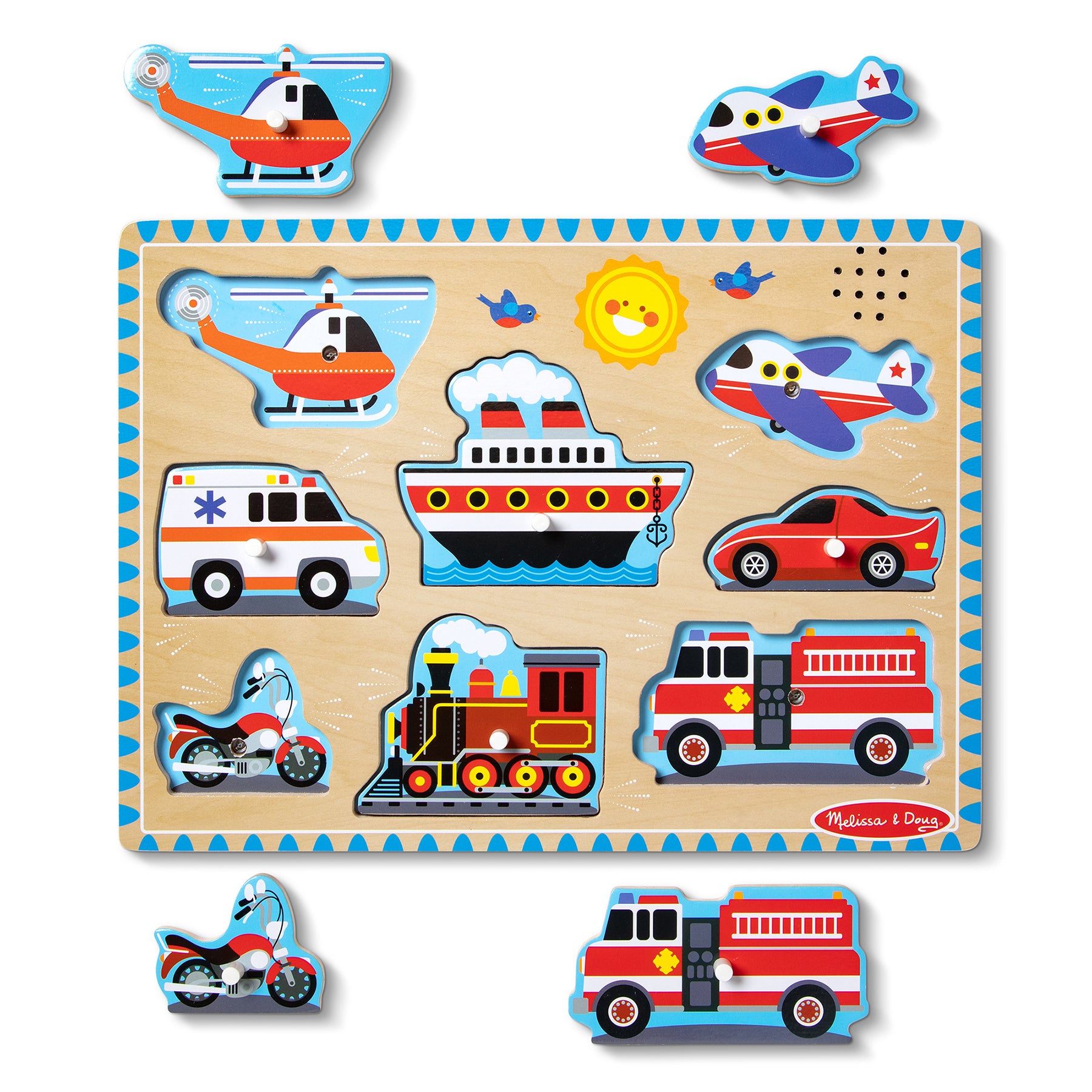 Vehicles Sound Puzzle, 8 Pieces