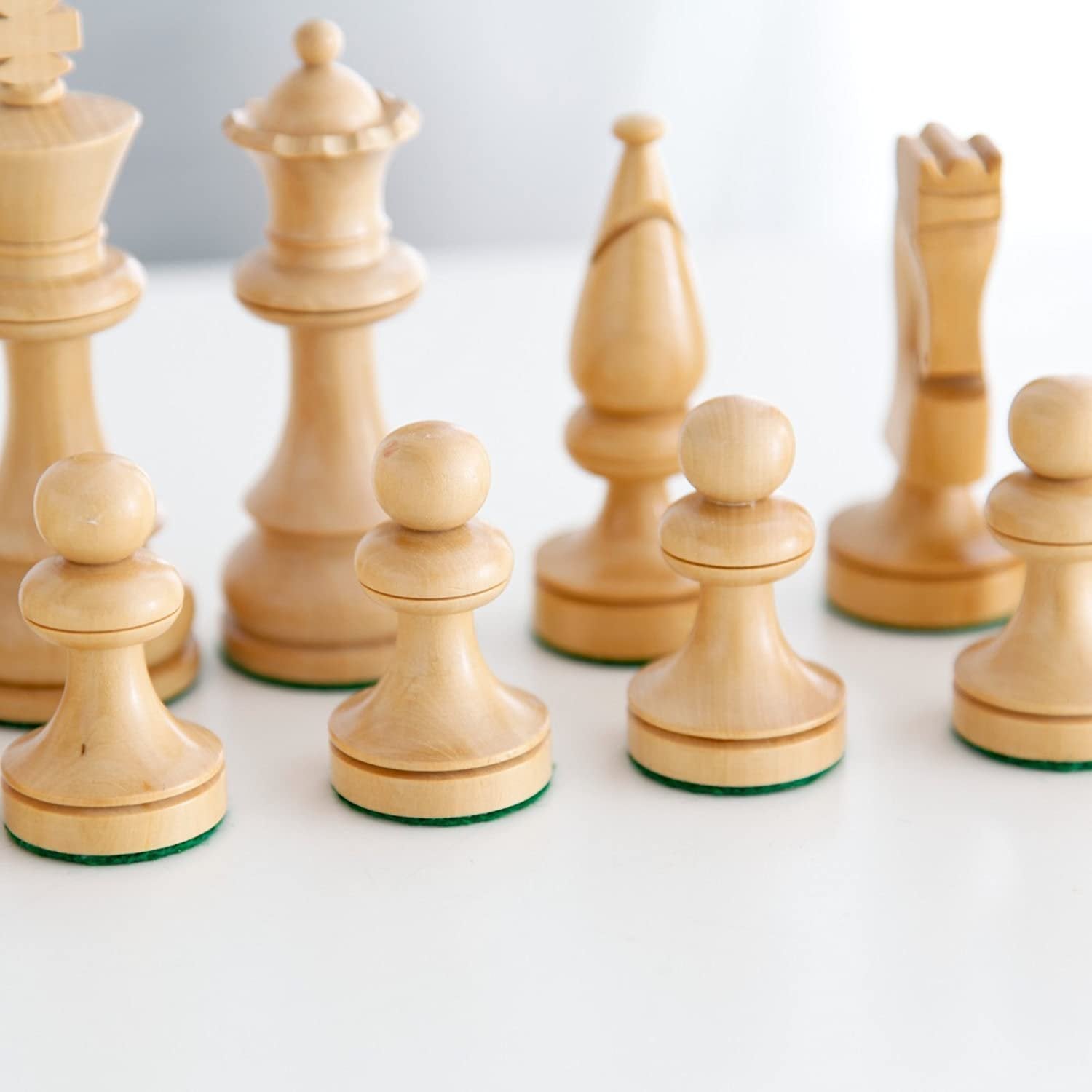 Wooden Russian Style Chess Pieces, Weighted with 3.5 in. King