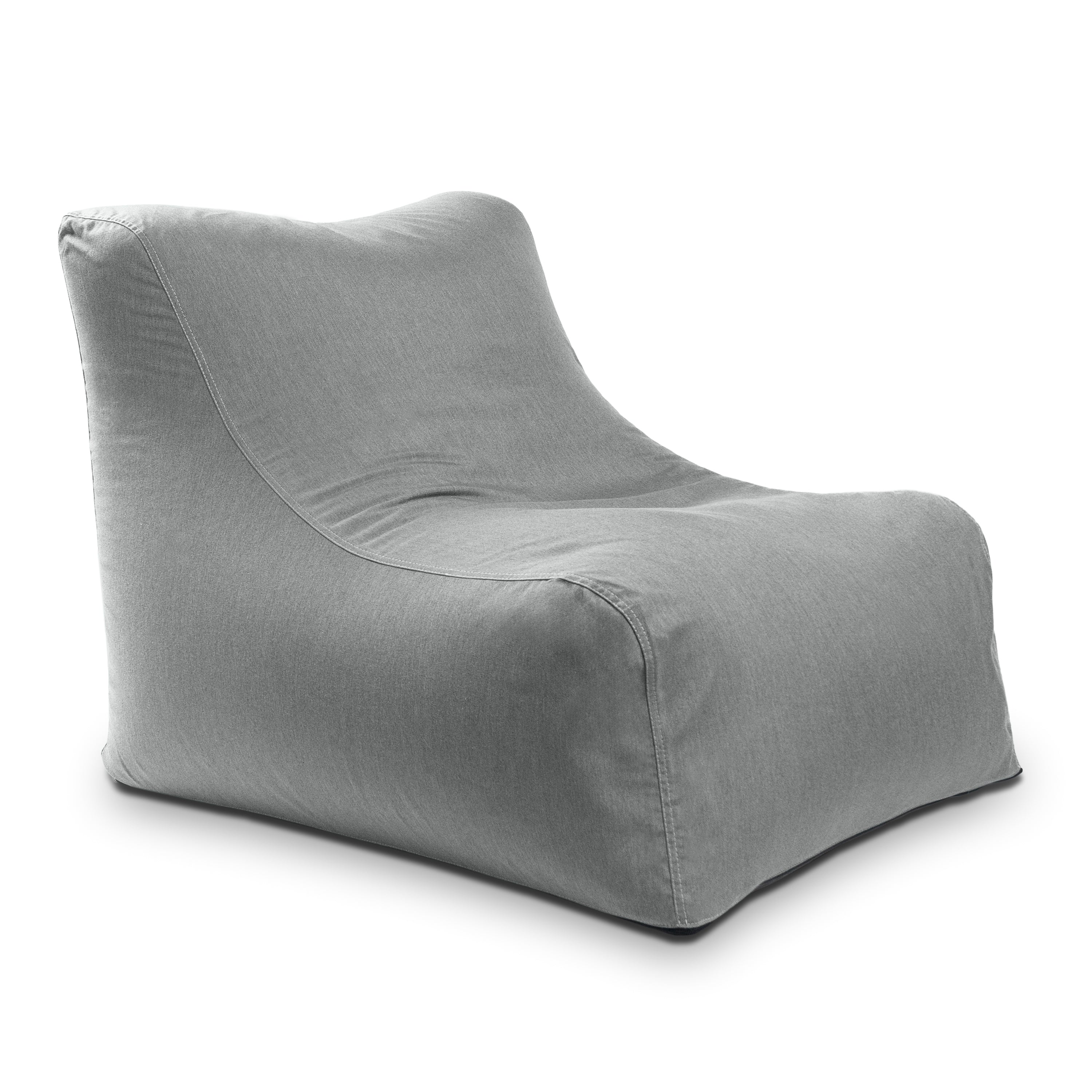 Jaxx Ponce Outdoor Bean Bag Chair - Weather Resistant Patio and Poolside Lounge Seating, Sunbrella Granite