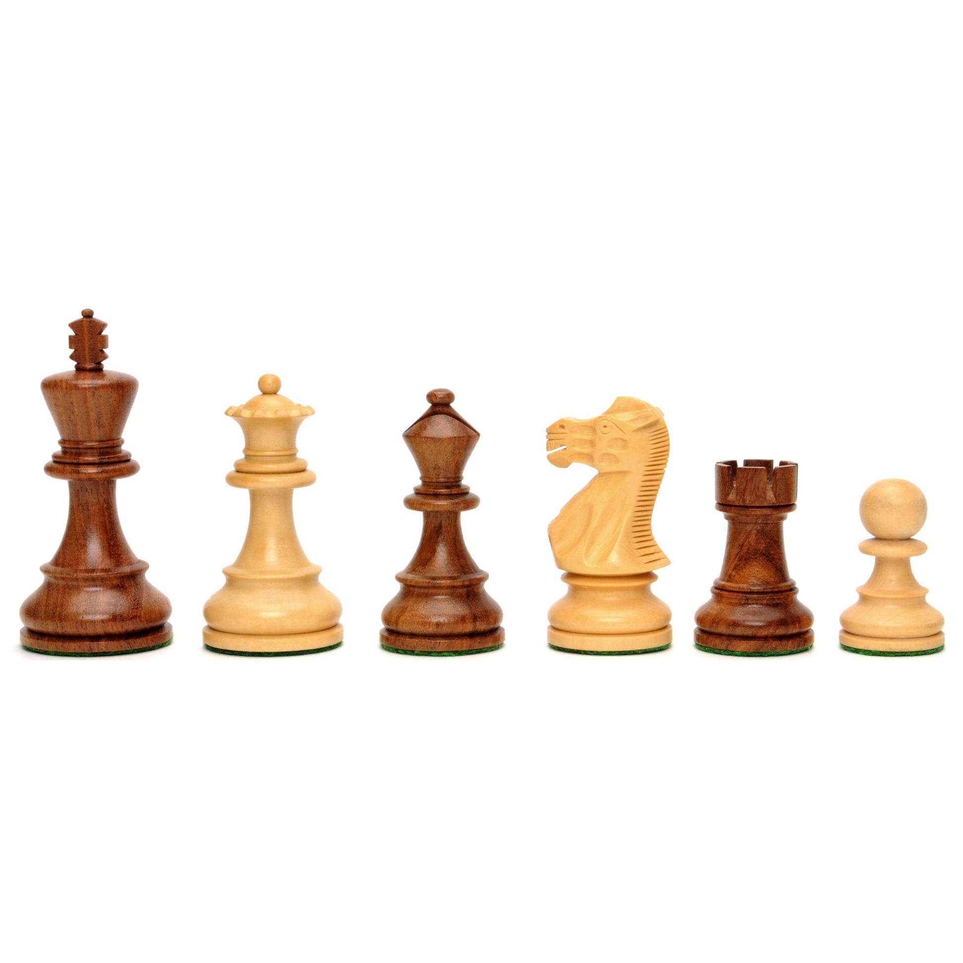 Wooden Weighted English Chess Pieces 3.66 in King