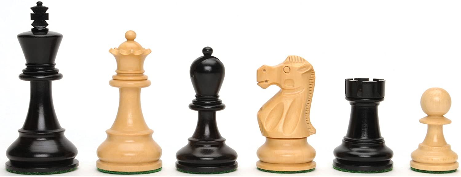 Jacques Style Chess Pieces, Weighted with 3.69 in. King
