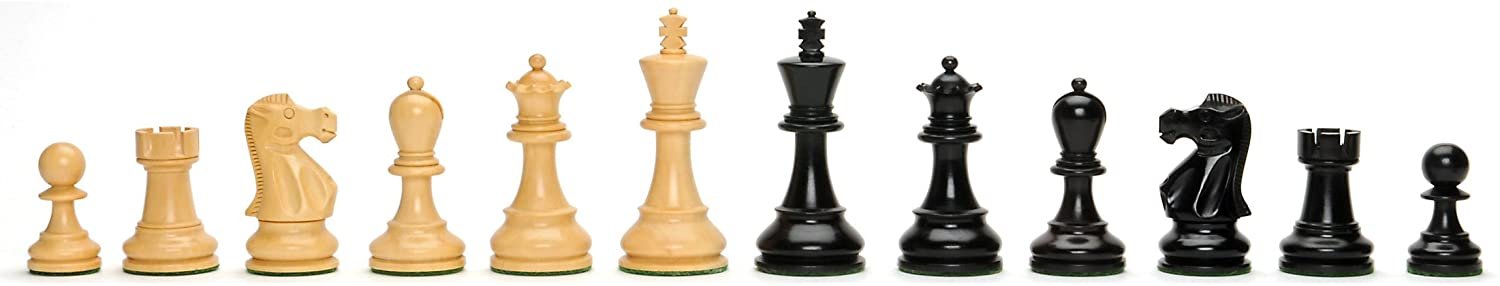 Jacques Style Chess Pieces, Weighted with 3.69 in. King