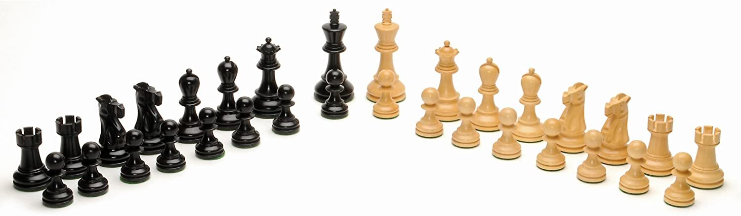 Jacques Style Chess Pieces, Weighted with 3.69 in. King