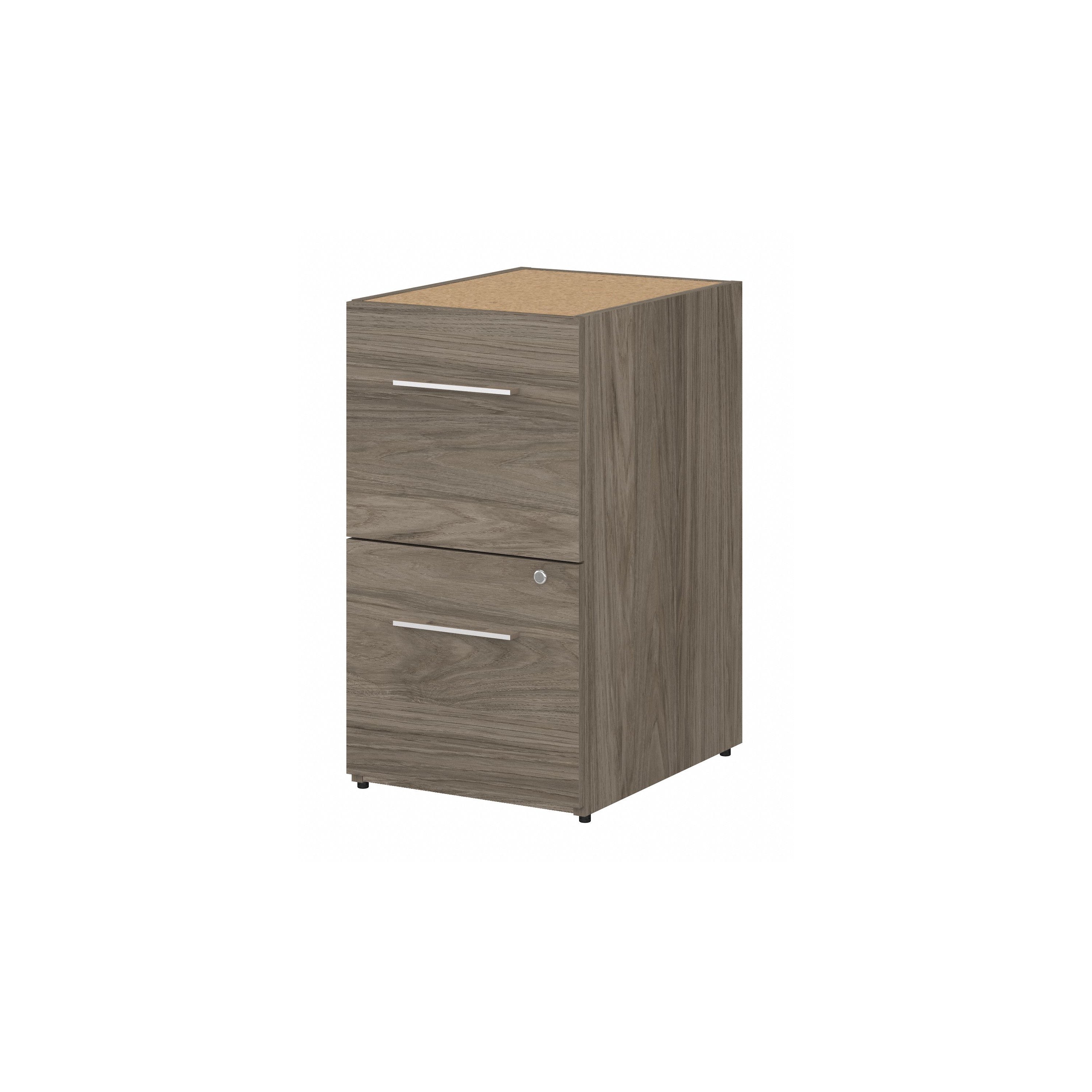 Bush Business Furniture Office 500 16W 2 Drawer File Cabinet in Modern Hickory - Assembled - 15.75" Width x 20.35" Depth x 28.84" Height
