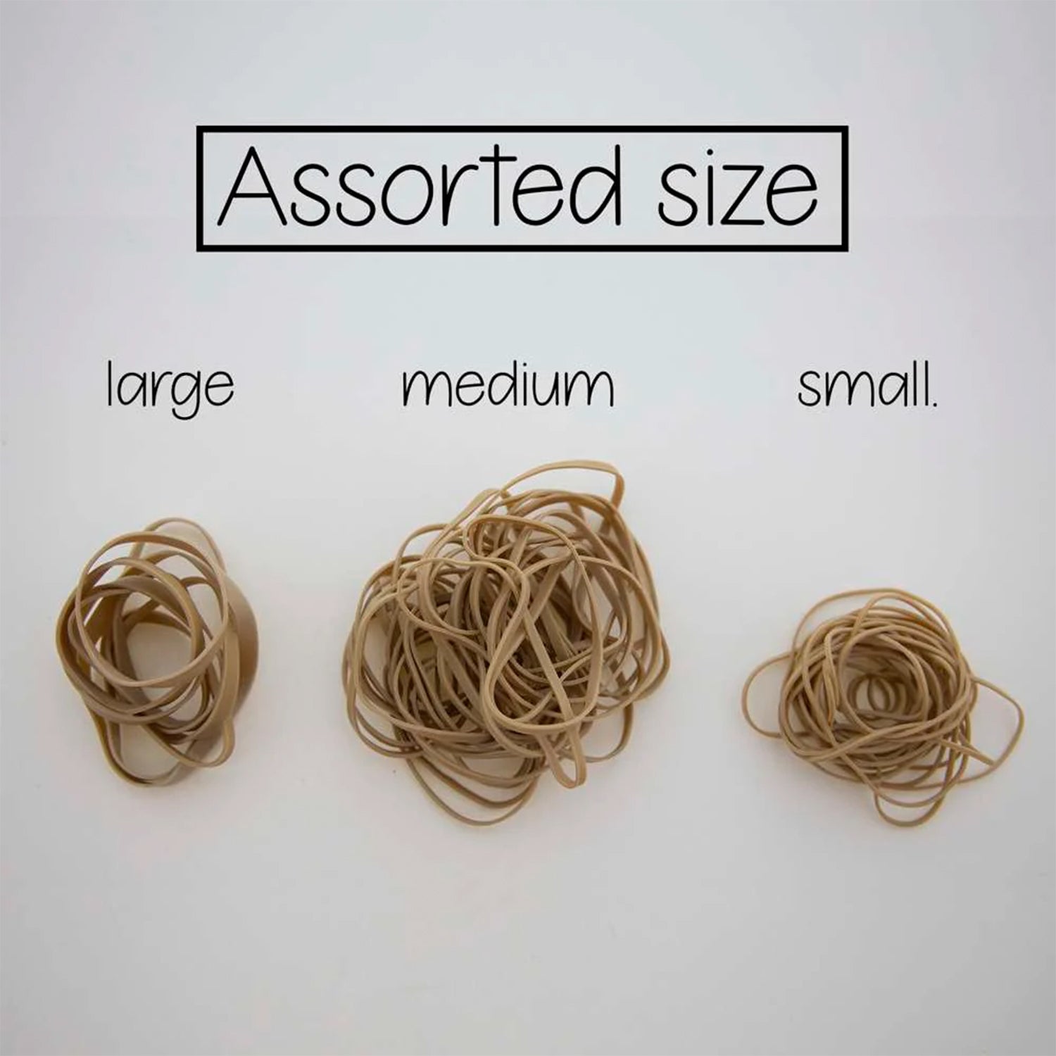 Rubber Bands, 2oz./56.70g, Assorted Sizes