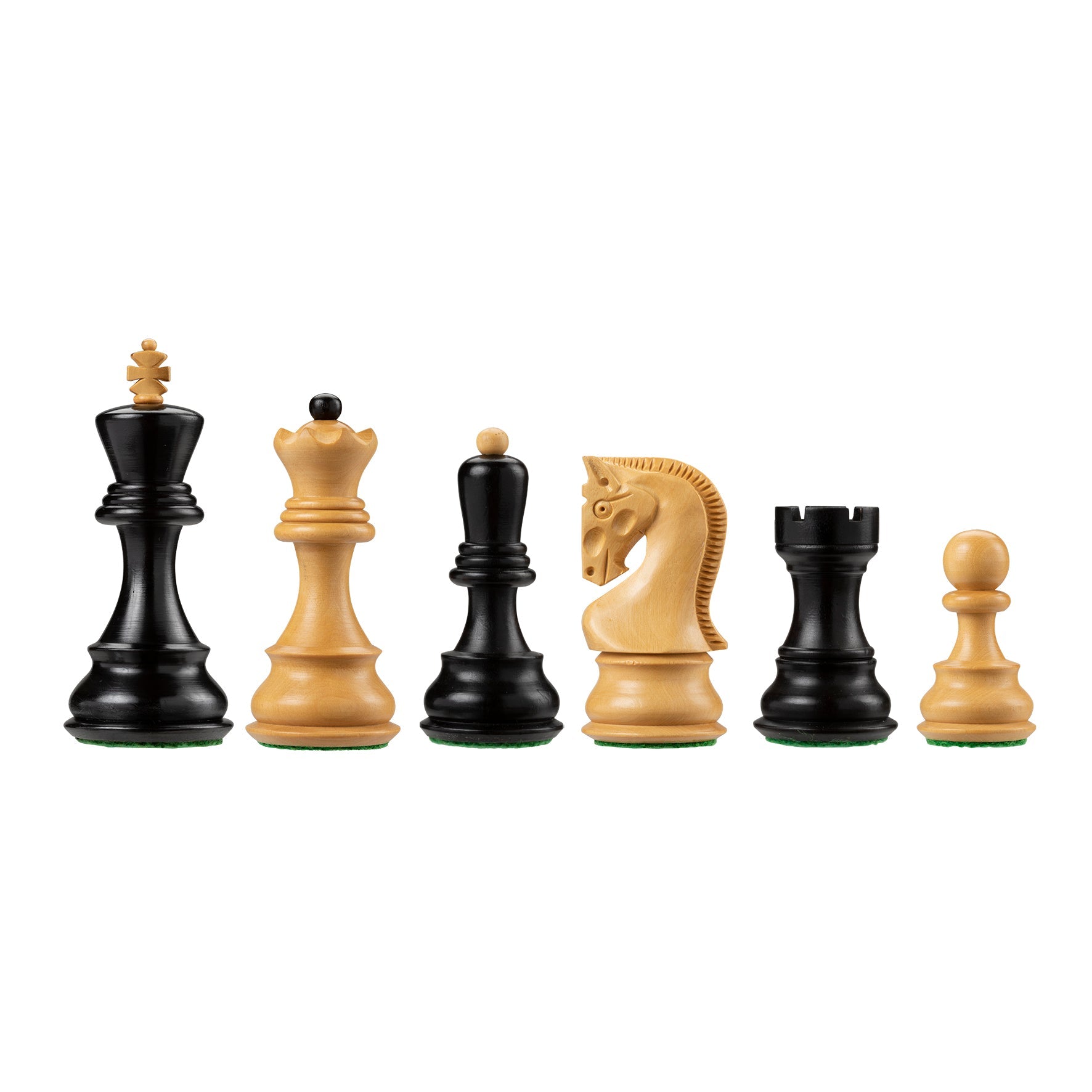 Zagreb Chess Pieces, Ebonized and Boxwood, 3.75 in. King