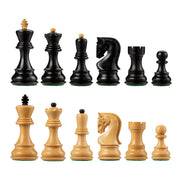 Zagreb Chess Pieces, Ebonized and Boxwood, 3.75 in. King