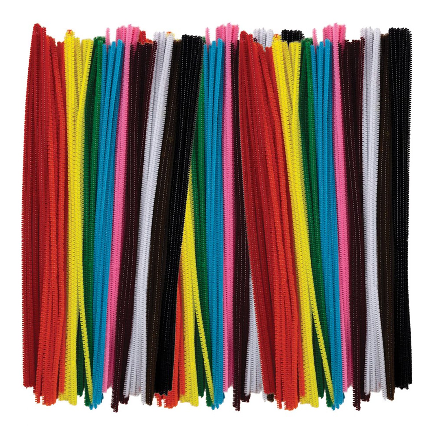 Chenille Stem Class Pack, 6mm x 12", Assorted Colors, Box of 1000