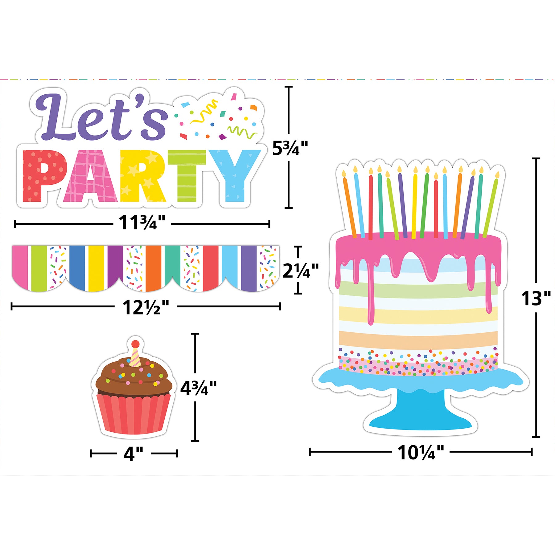 Colorful Happy Birthday Create & Decorate Quick Kit, 110 Pieces