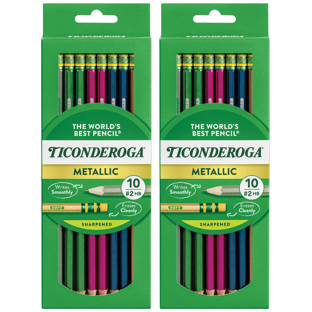 (2 PK) METALLIC NO.2 PENCIL 10CT