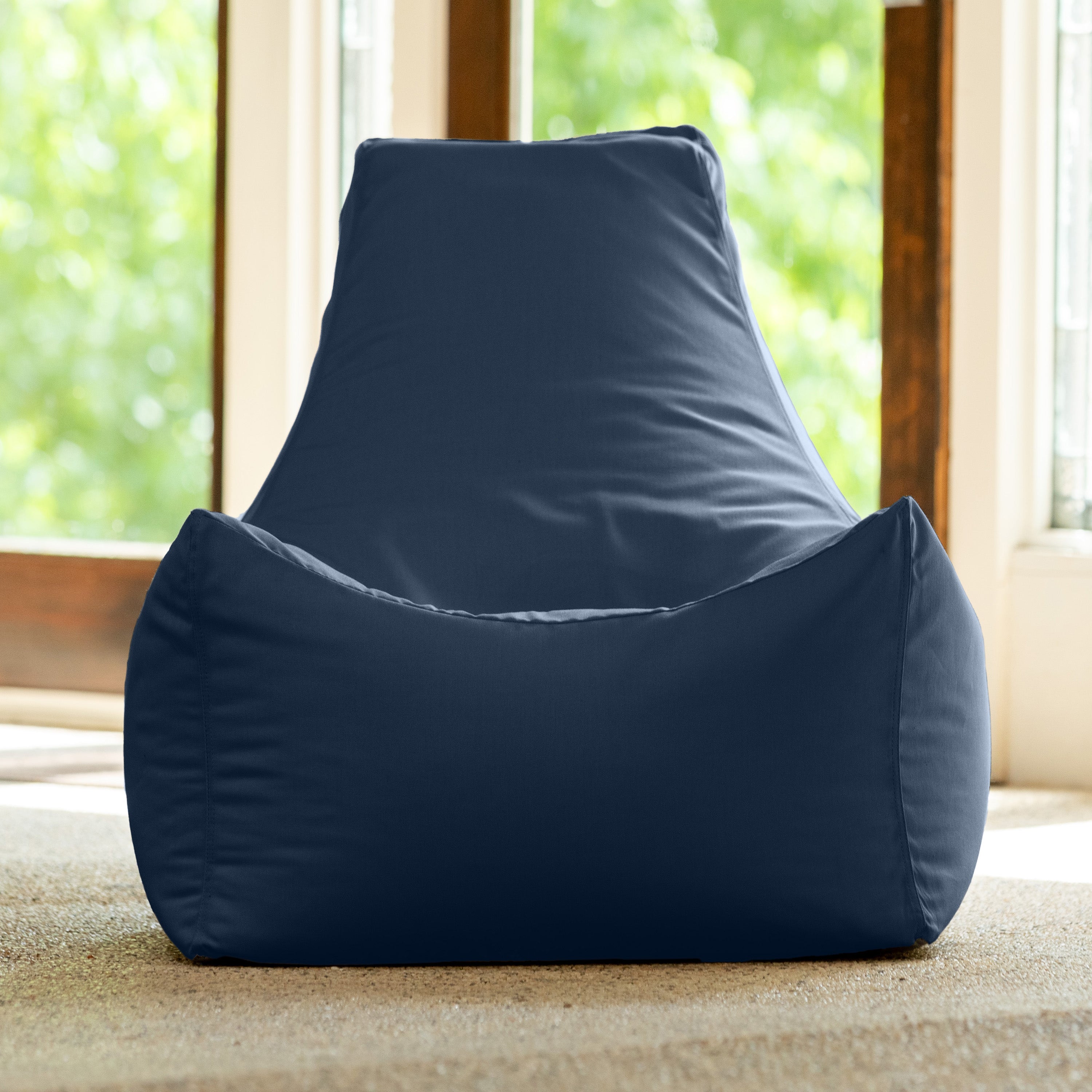 Jaxx Juniper Outdoor Bean Bag Patio Chair & Poolside Lounge, Navy Blue